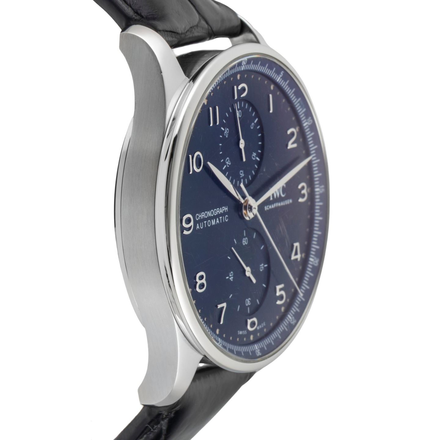 IWC Portuguese Chronograph IW371606 (Unknown (random serial)) - Blue dial 41 mm Steel case (7/8)