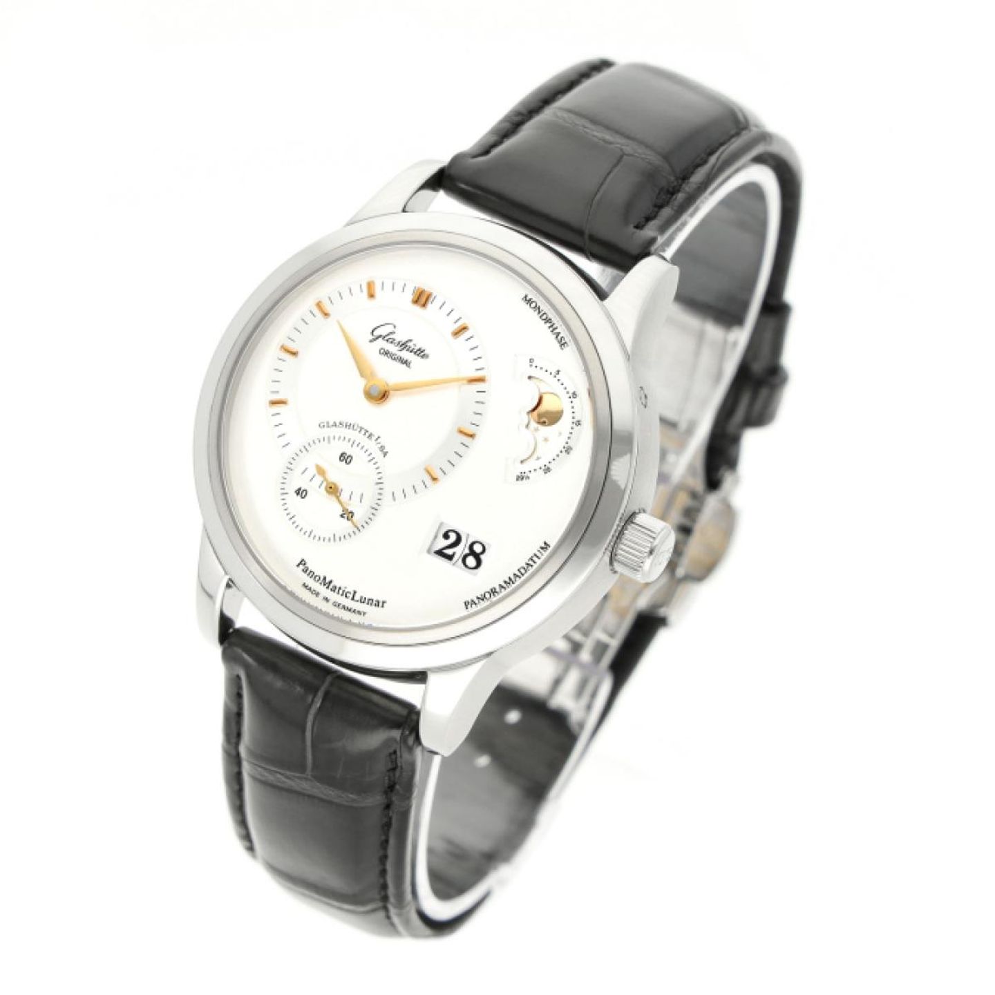 Glashütte Original Senator Karrée 1-22-02-51-51-04 (2009) - Silver dial 40 mm Rose Gold case (2/5)