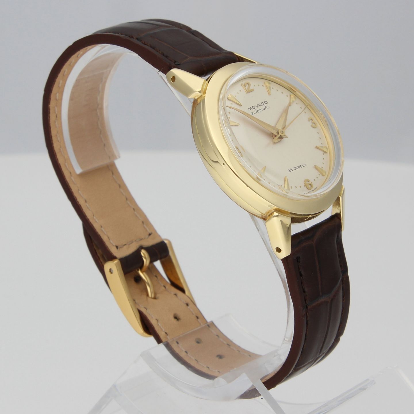 Movado Automatic 1161 (Unknown (random serial)) - Silver dial 30 mm Yellow Gold case (6/8)