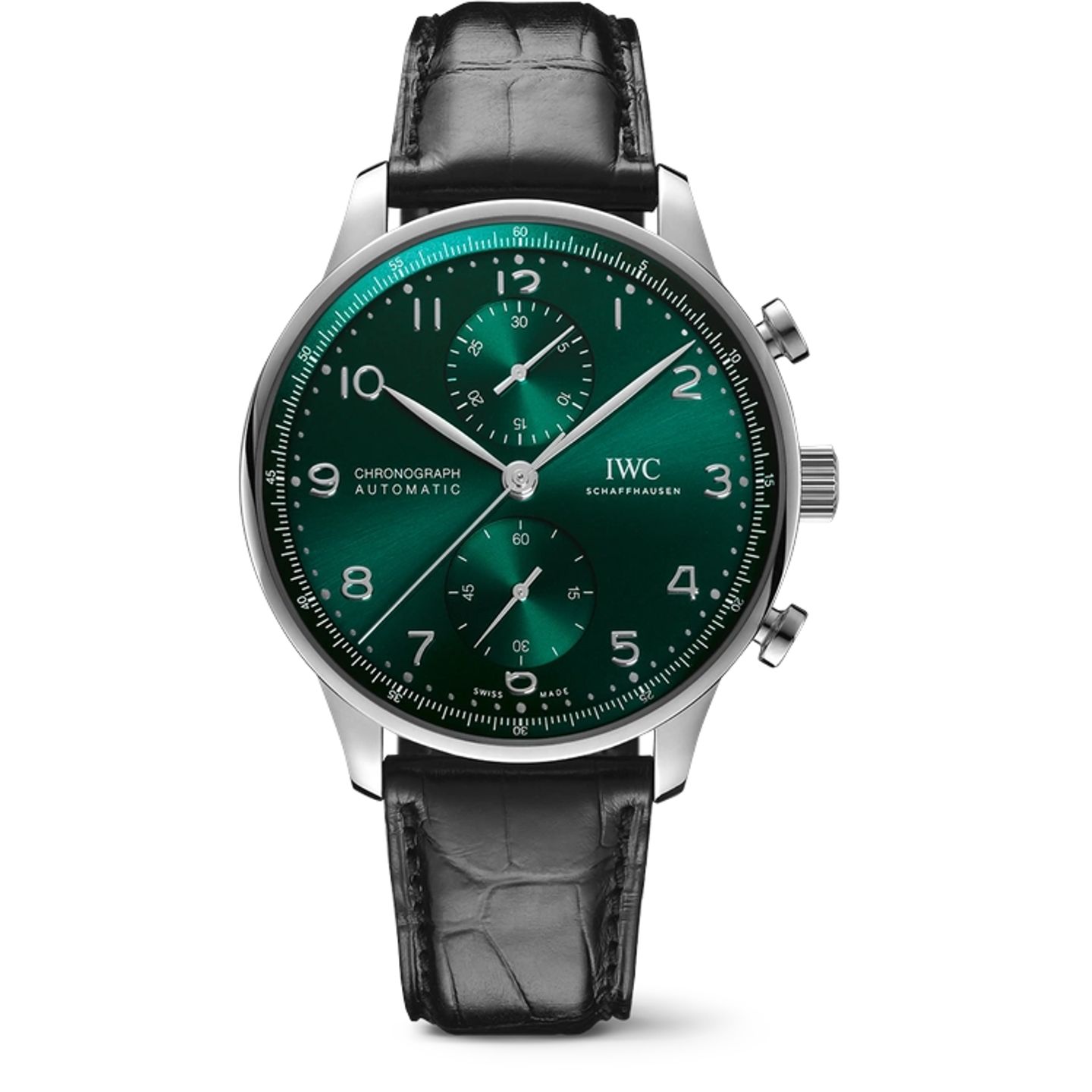 IWC Portuguese Chronograph IW371615 (2025) - Groen wijzerplaat 41mm Staal (1/1)