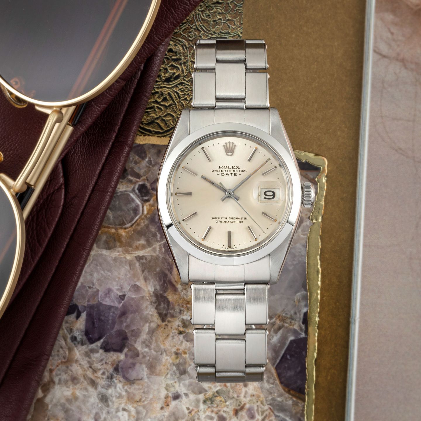 Rolex Oyster Perpetual Date 1500 (1965) - 34mm Staal (2/8)
