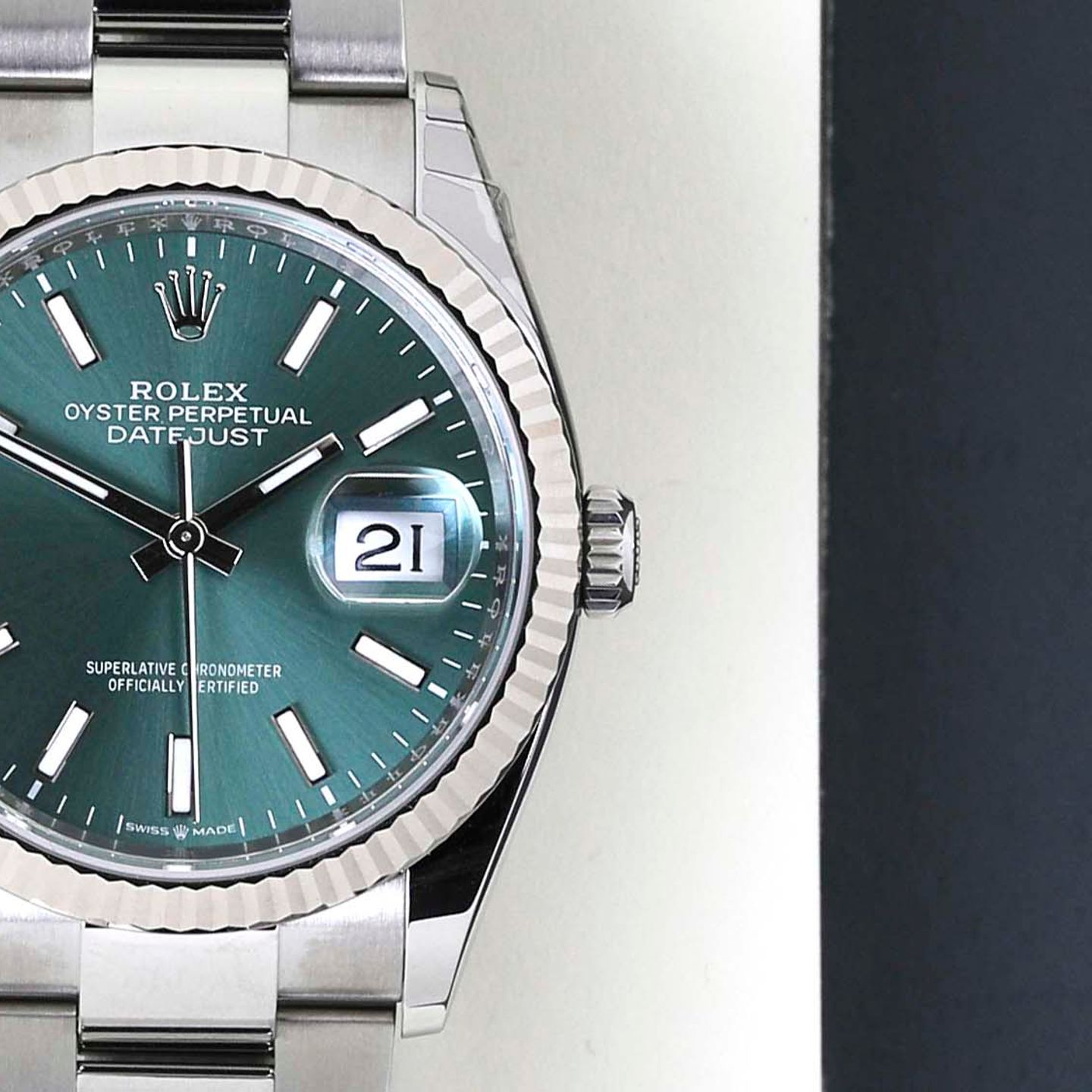 Rolex Datejust 36 126234 (2024) - Groen wijzerplaat 36mm Staal (5/8)