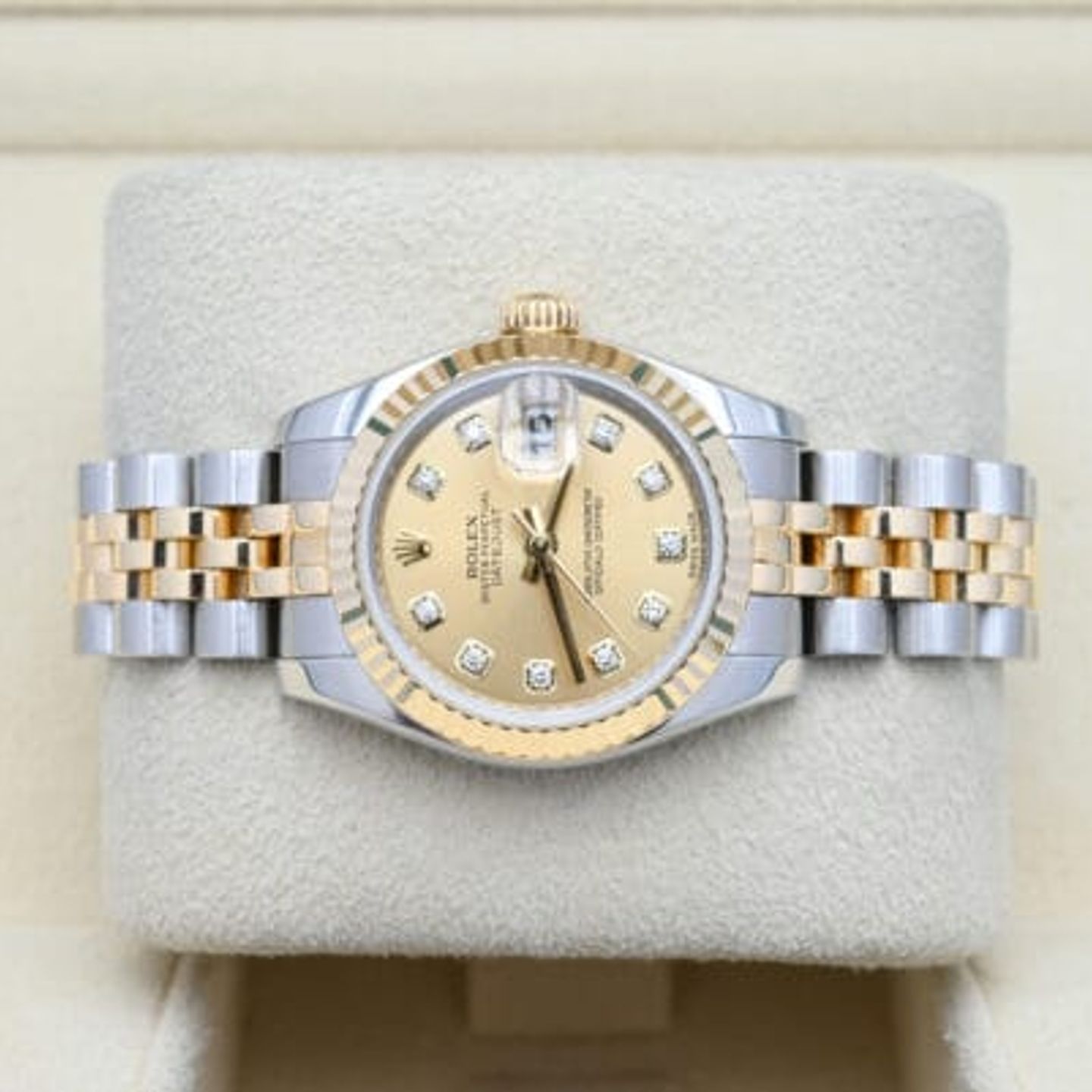 Rolex Lady-Datejust 179173 (2011) - Champagne dial 26 mm Gold/Steel case (5/7)