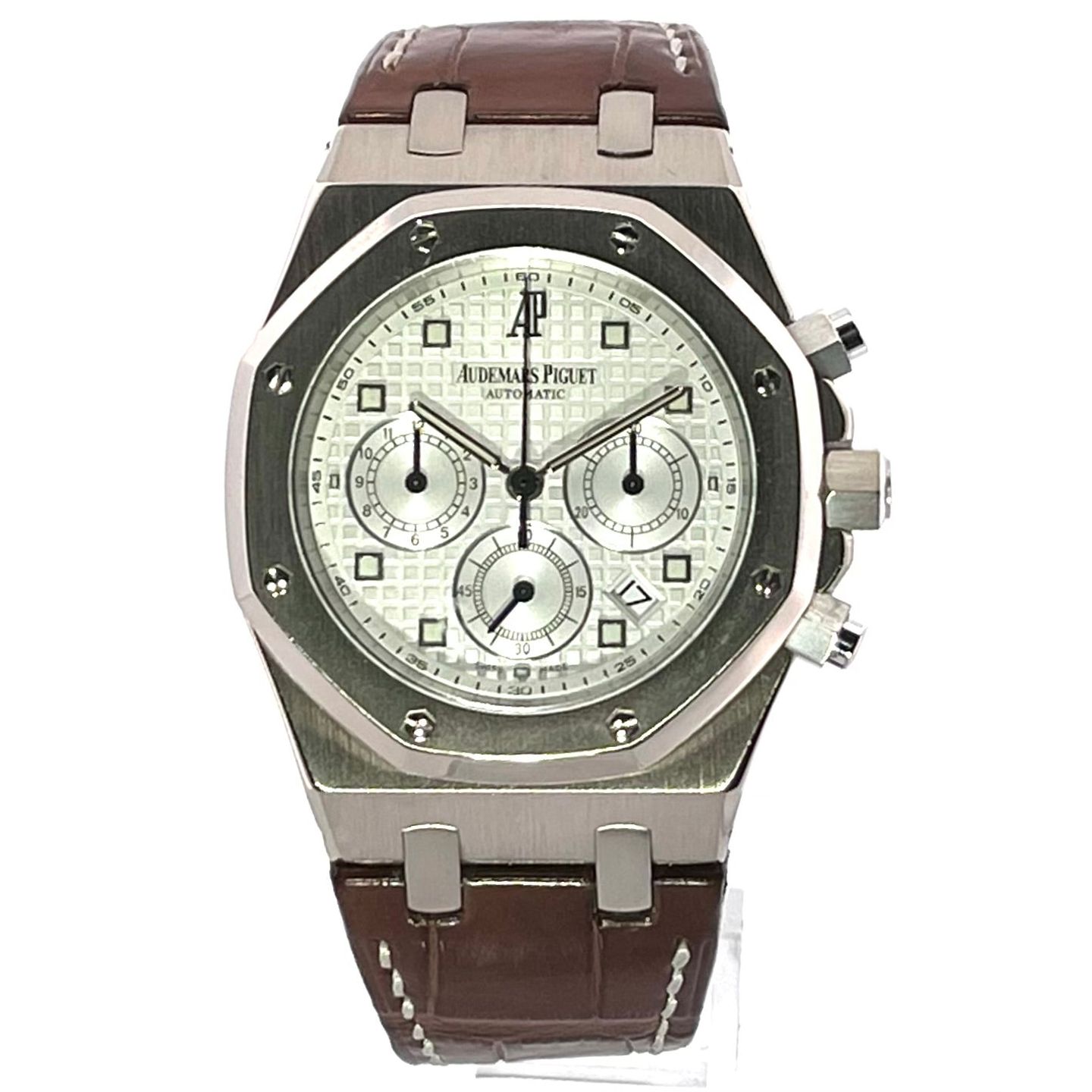 Audemars Piguet Royal Oak Chronograph 26022BC.OO.D002CR.01 (2010) - Zilver wijzerplaat 39mm Witgoud (1/7)