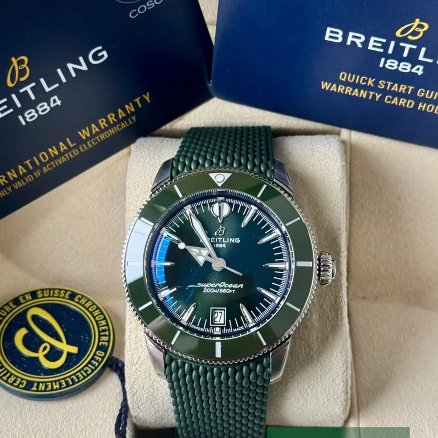 Breitling Superocean Heritage AB3110361L1S1 (2025) - Groen wijzerplaat 40mm Staal (7/7)