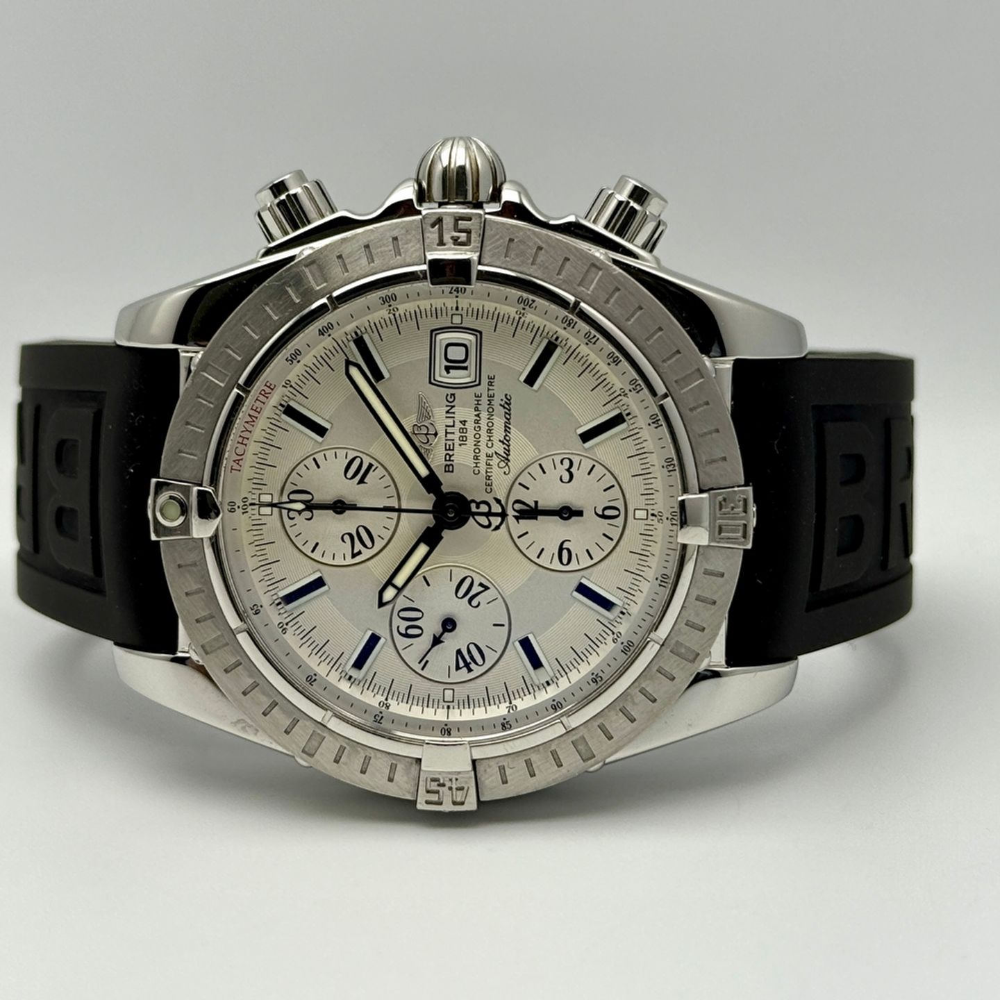 Breitling Chronomat Evolution A13356-045 (2008) - White dial 44 mm Steel case (2/8)