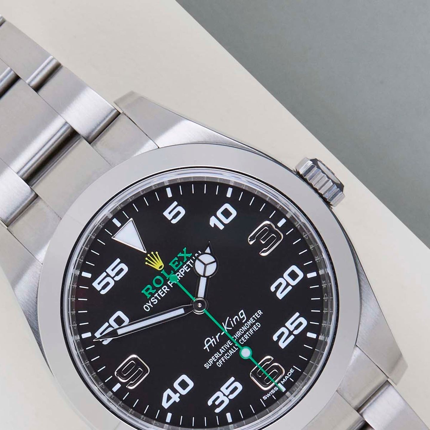 Rolex Air-King 116900 (2020) - Zwart wijzerplaat 40mm Staal (3/8)