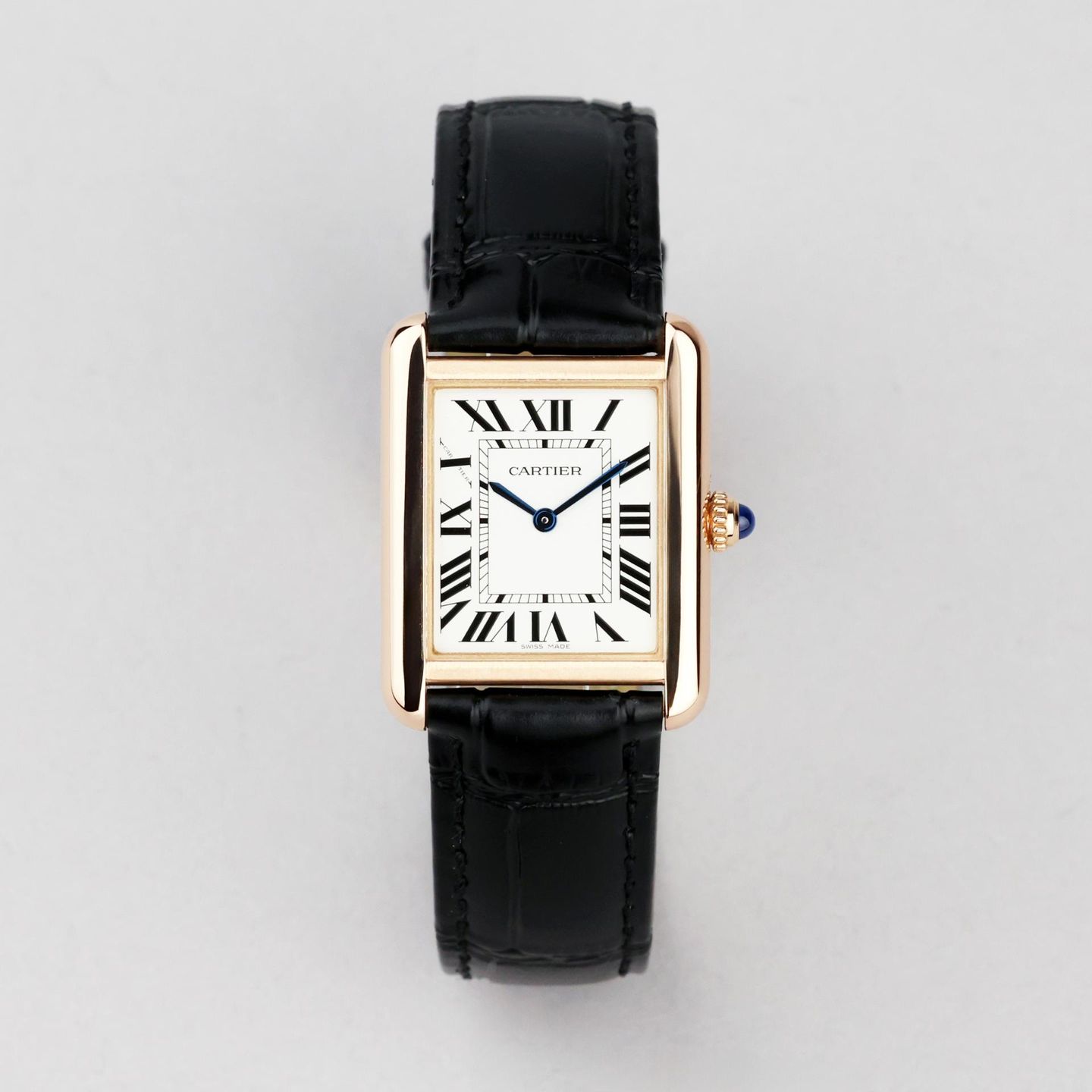 Cartier Tank Solo W5200024 (2019) - Zilver wijzerplaat 31mm Roségoud (1/8)