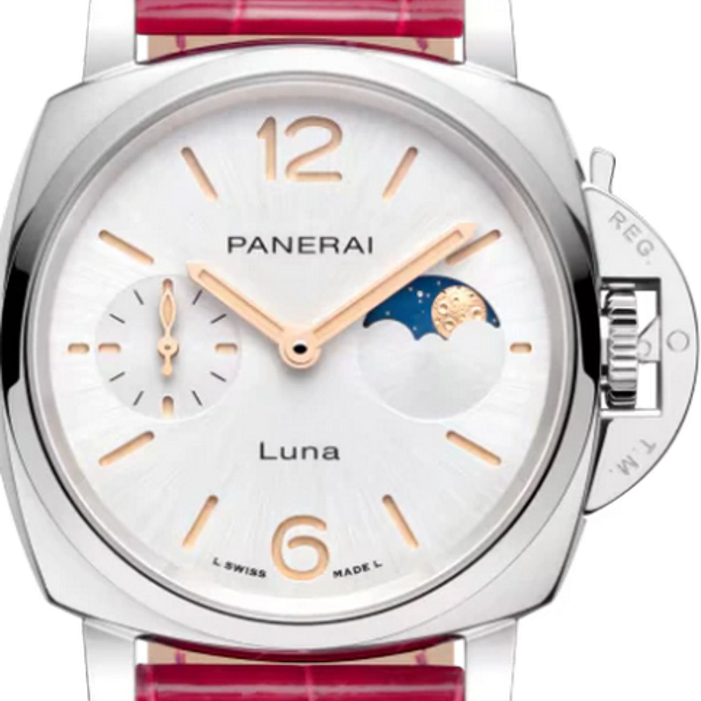 Panerai Luminor Due Luna PAM01557 (2026) - White dial 38 mm Steel case (1/1)