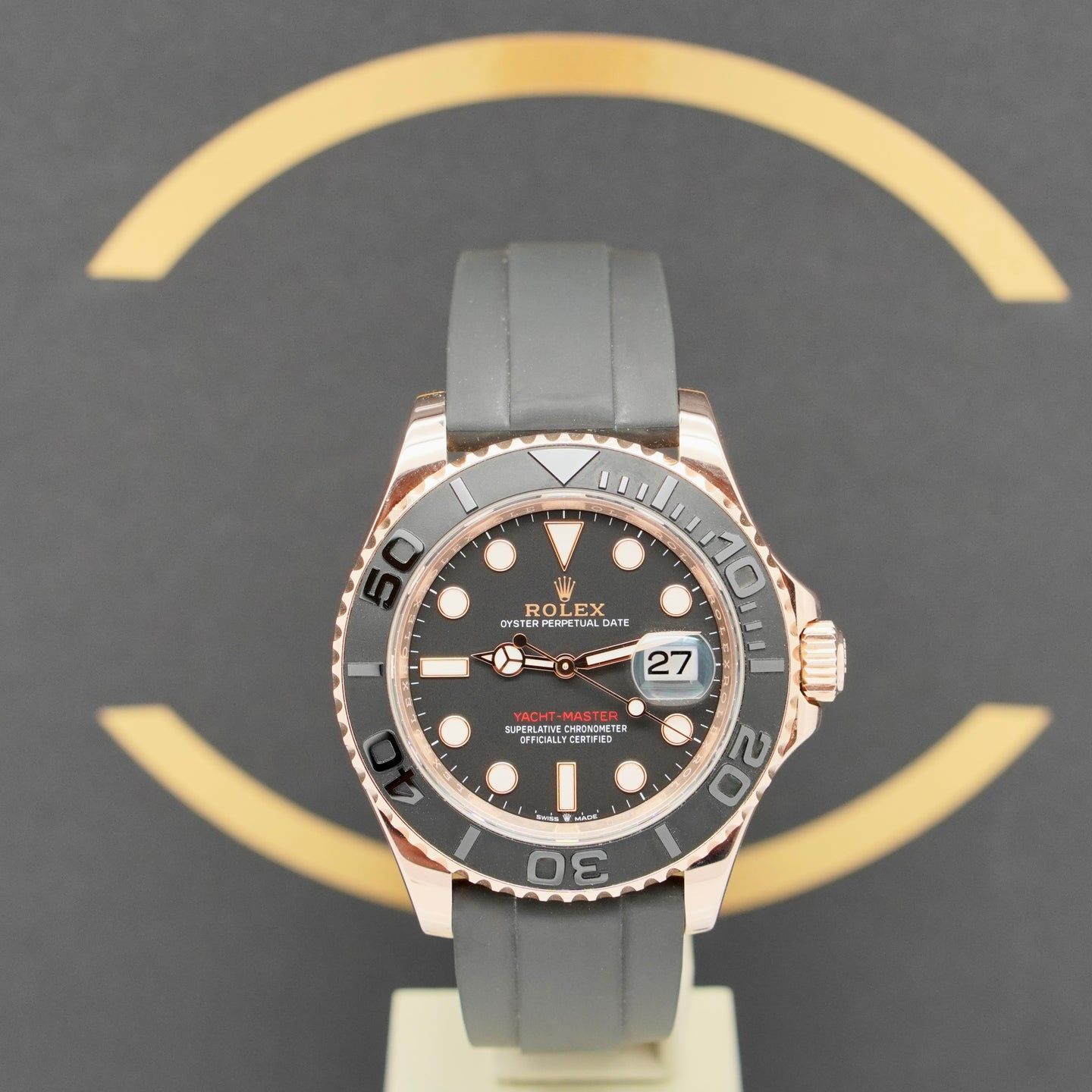 Rolex Yacht-Master 40 126655 (2023) - Black dial 40 mm Rose Gold case (1/7)