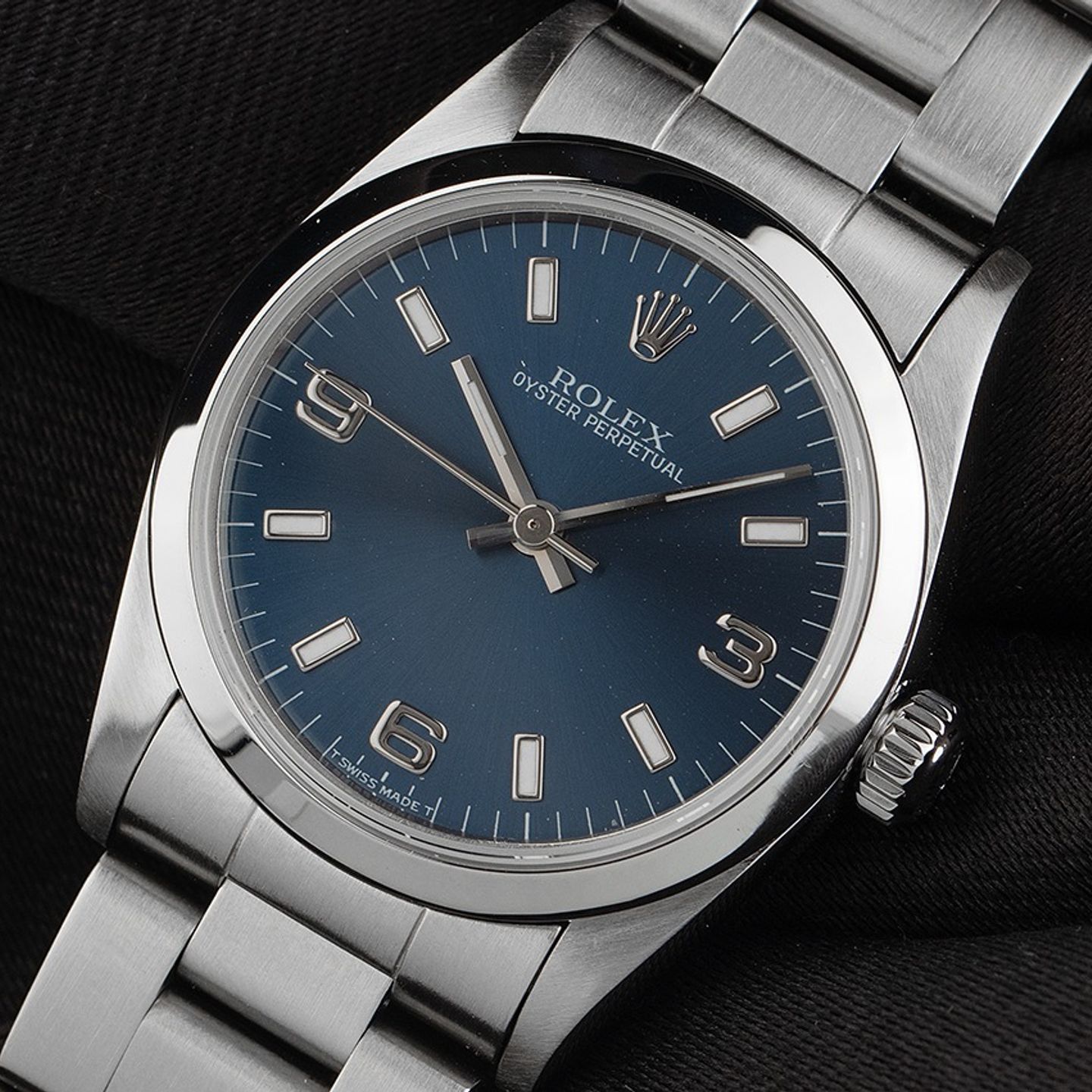 Rolex Oyster Perpetual 31 67480 (1998) - Blauw wijzerplaat 31mm Staal (3/8)