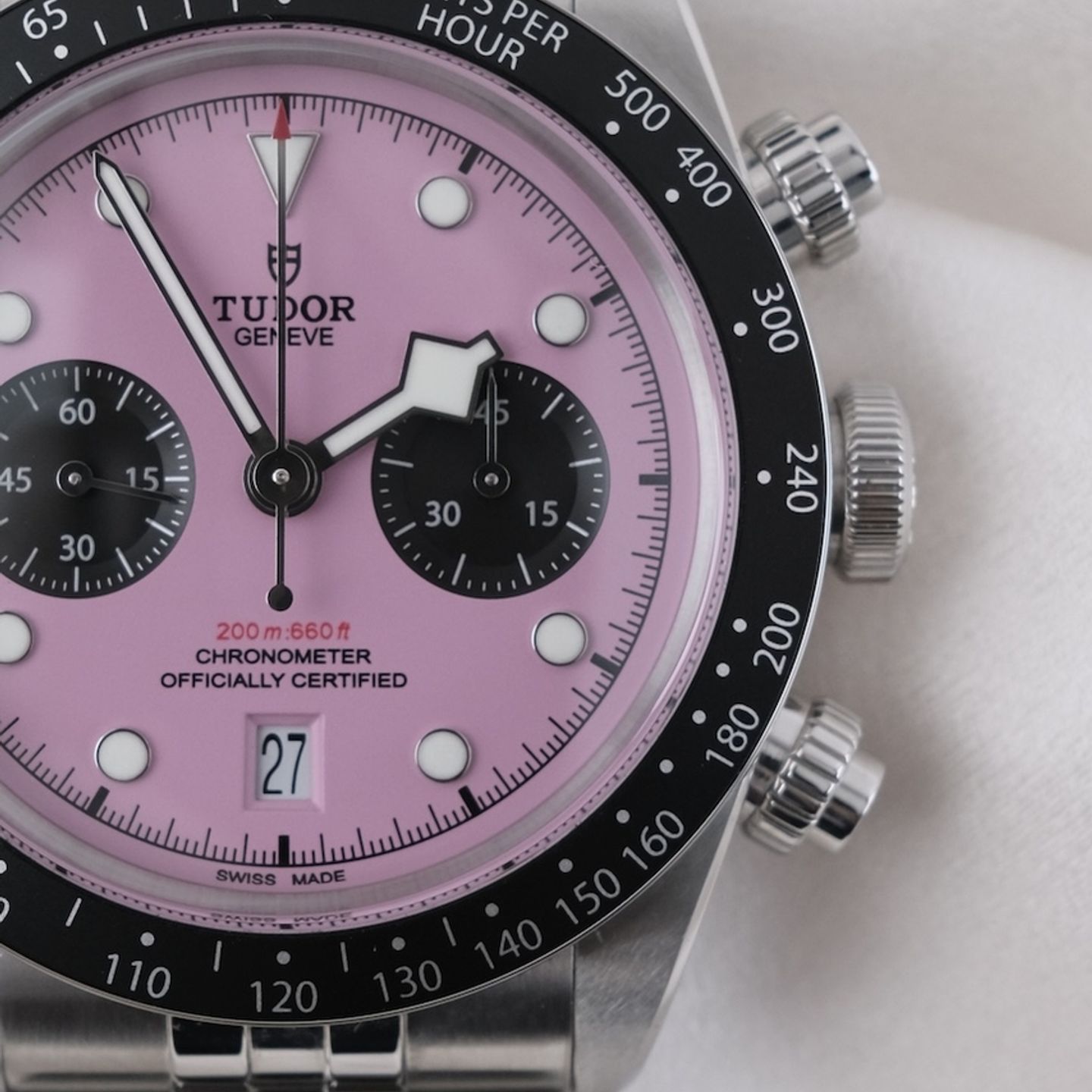Tudor Black Bay Chrono 79360N (2025) - Roze wijzerplaat 41mm Staal (4/8)