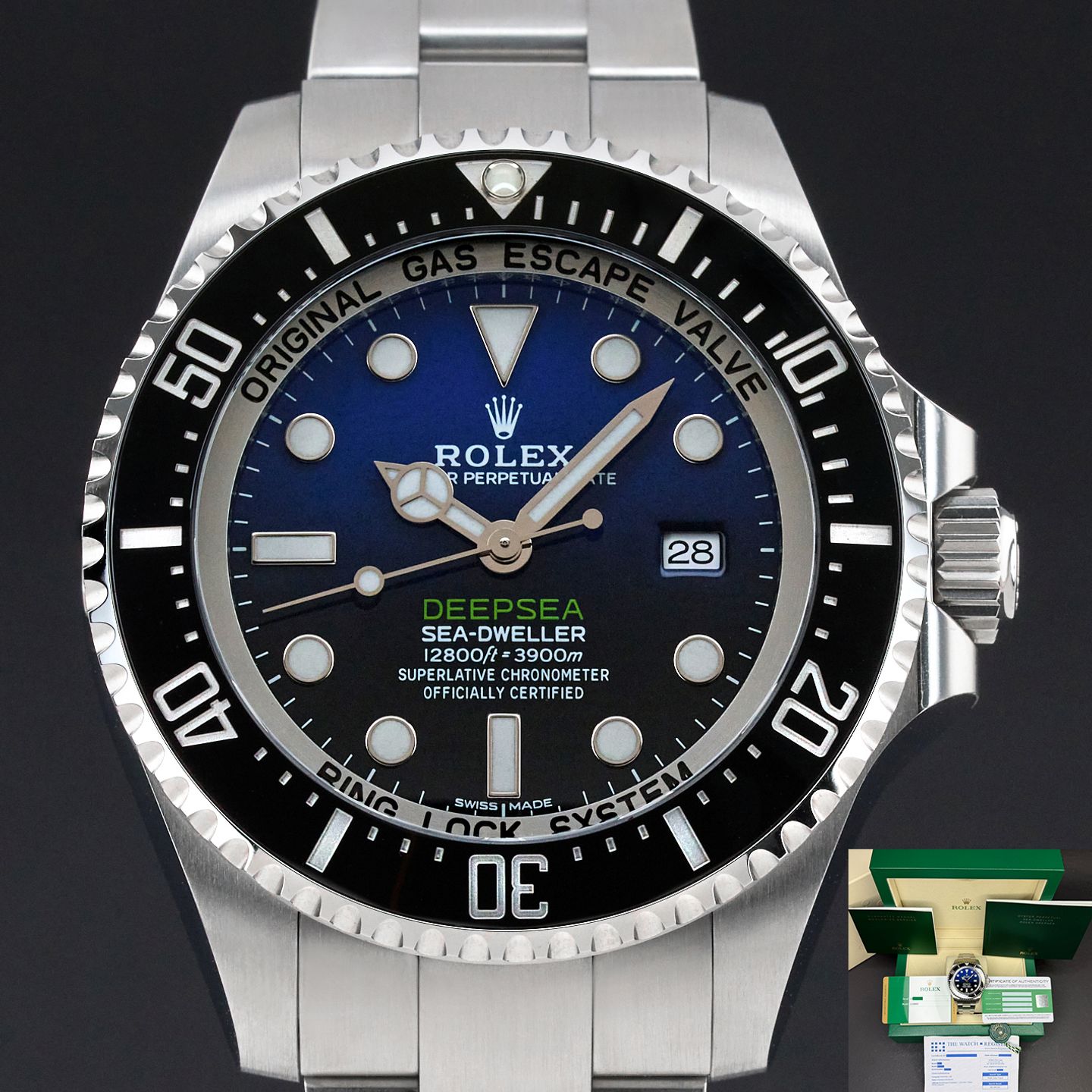 Rolex Sea-Dweller Deepsea 116660 (2018) - Blue dial 44 mm Steel case (1/8)