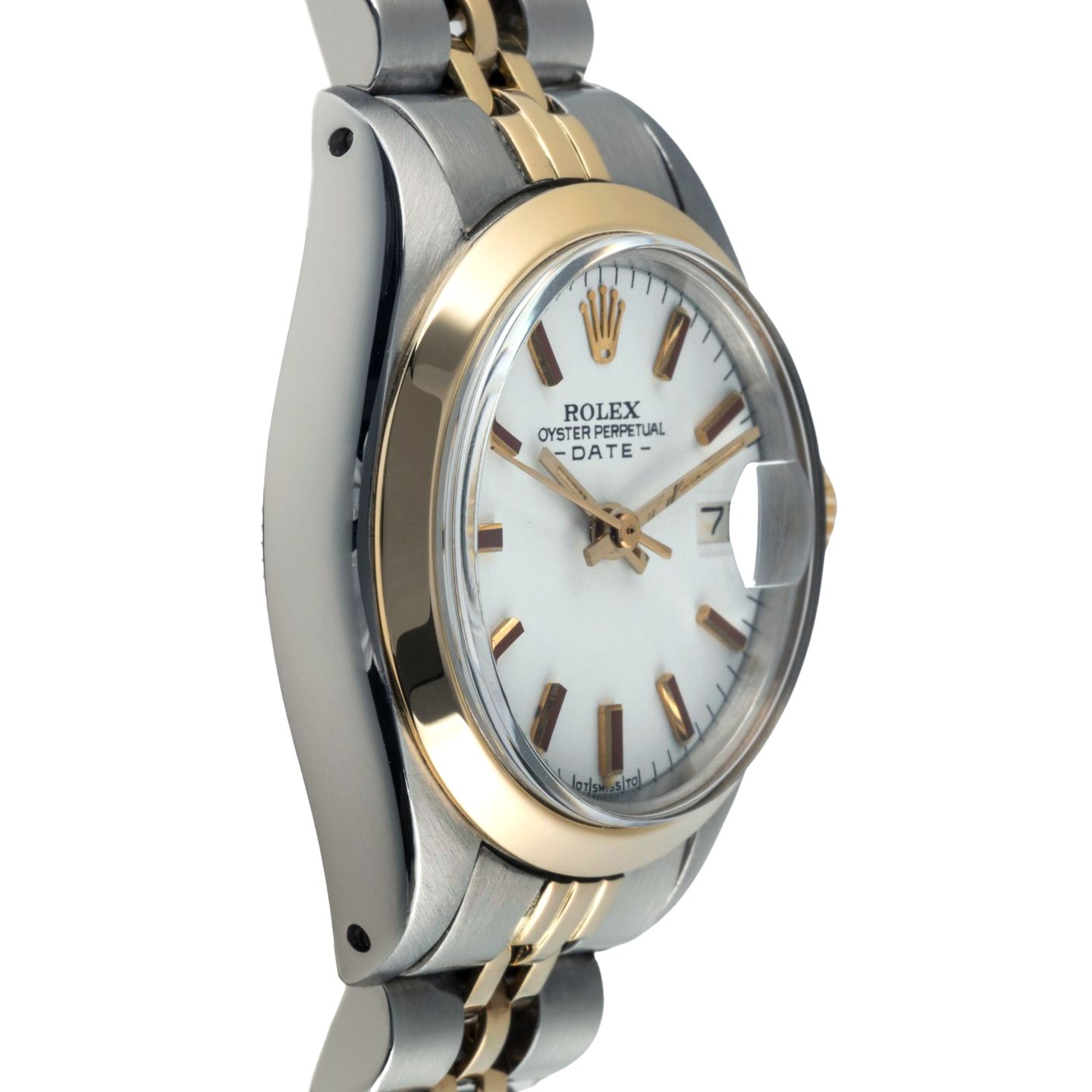 Rolex Lady-Datejust 6916 (1976) - White dial 26 mm Gold/Steel case (7/8)