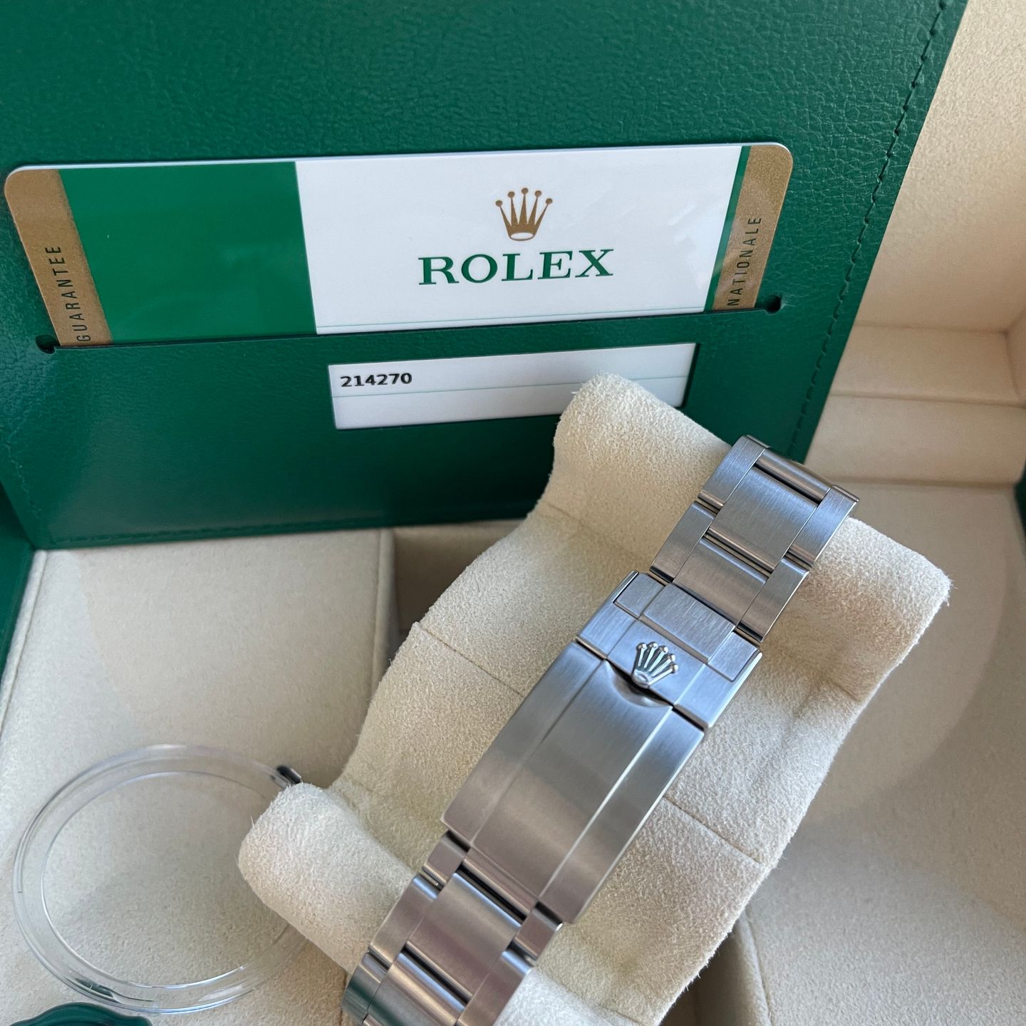 Rolex Explorer 214270 (2019) - Zwart wijzerplaat 39mm Staal (3/6)