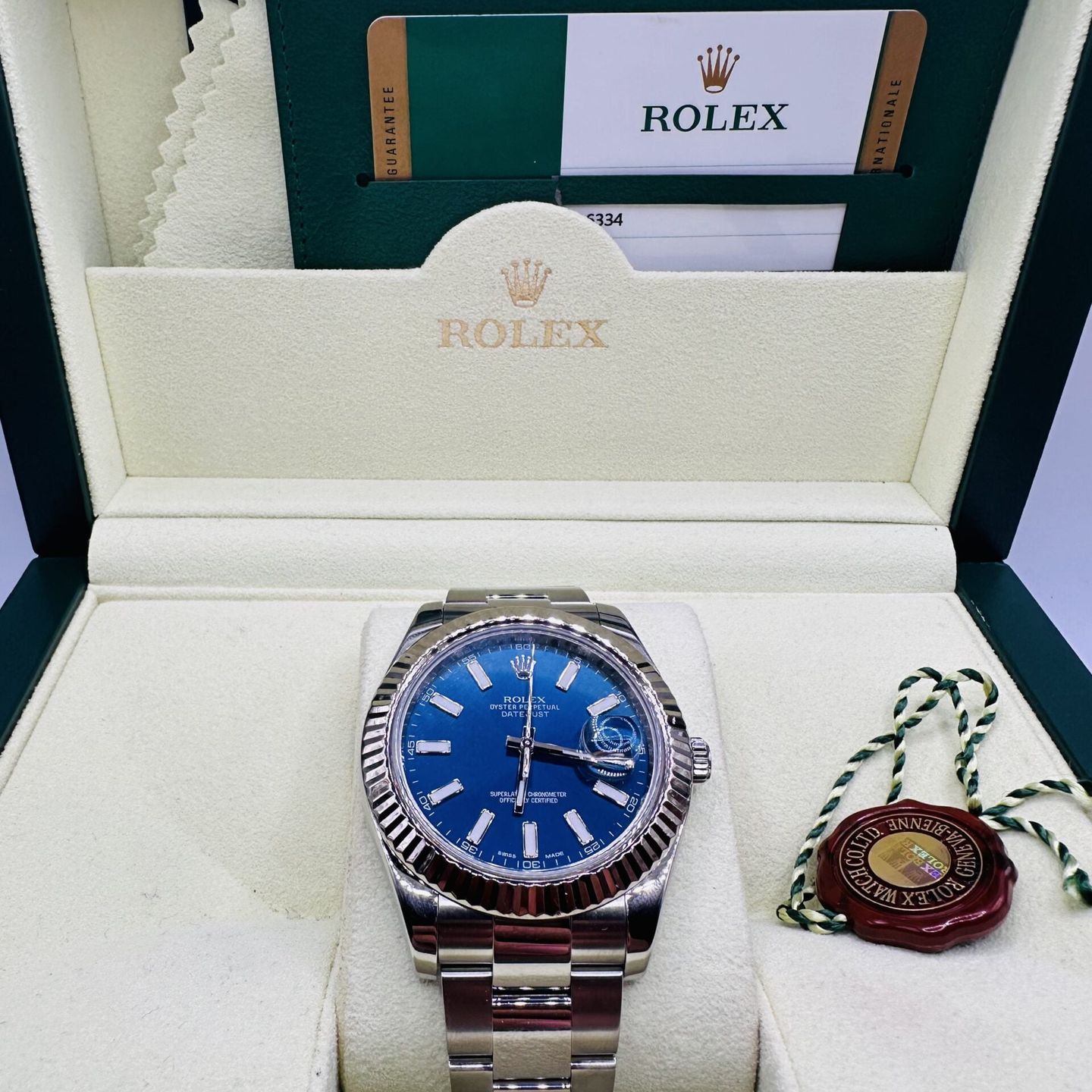 Rolex Datejust II 116334 (2015) - Blauw wijzerplaat 41mm Staal (2/6)