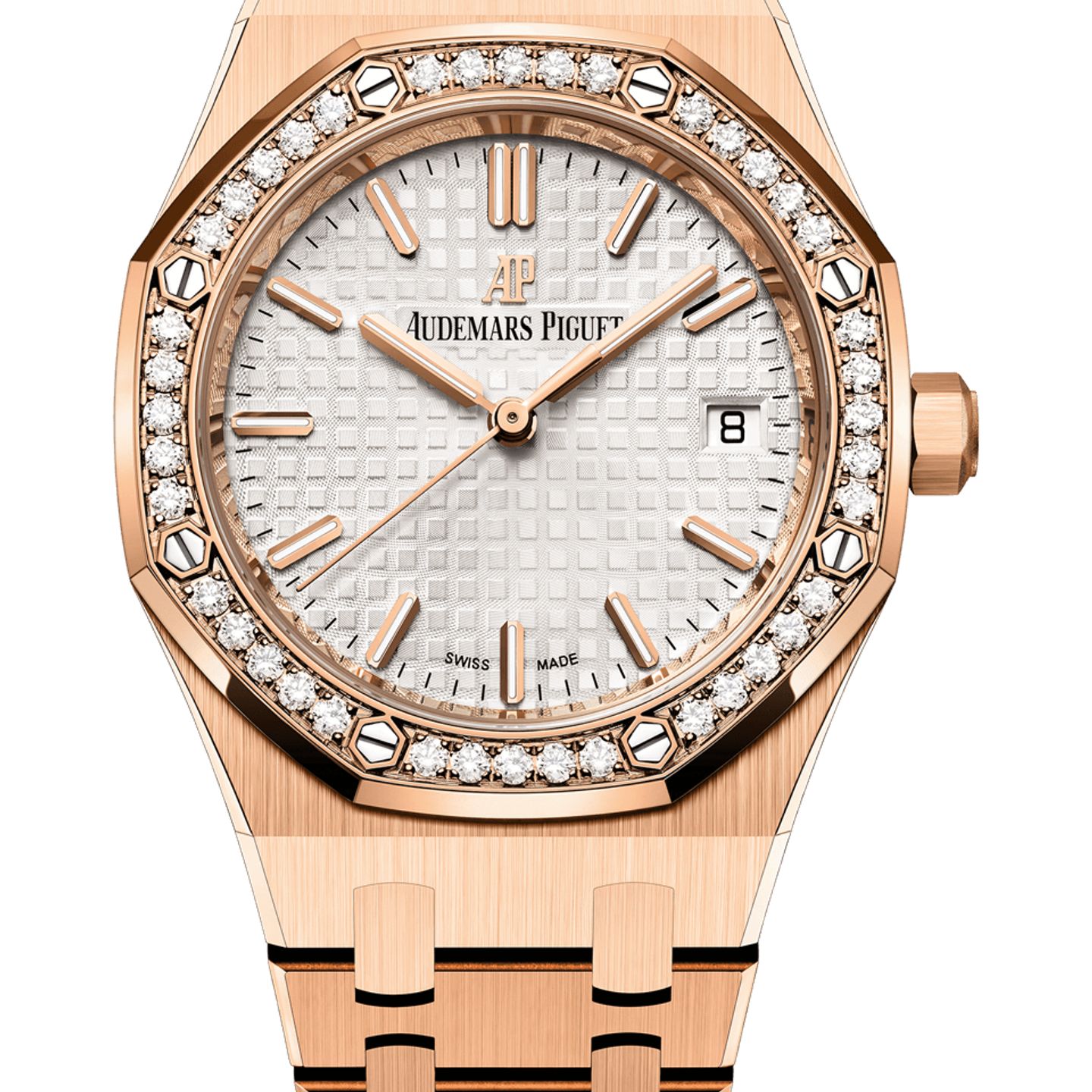 Audemars Piguet Royal Oak Selfwinding 77351OR.ZZ.1261OR.01 (2025) - Silver dial 34 mm Rose Gold case (1/1)