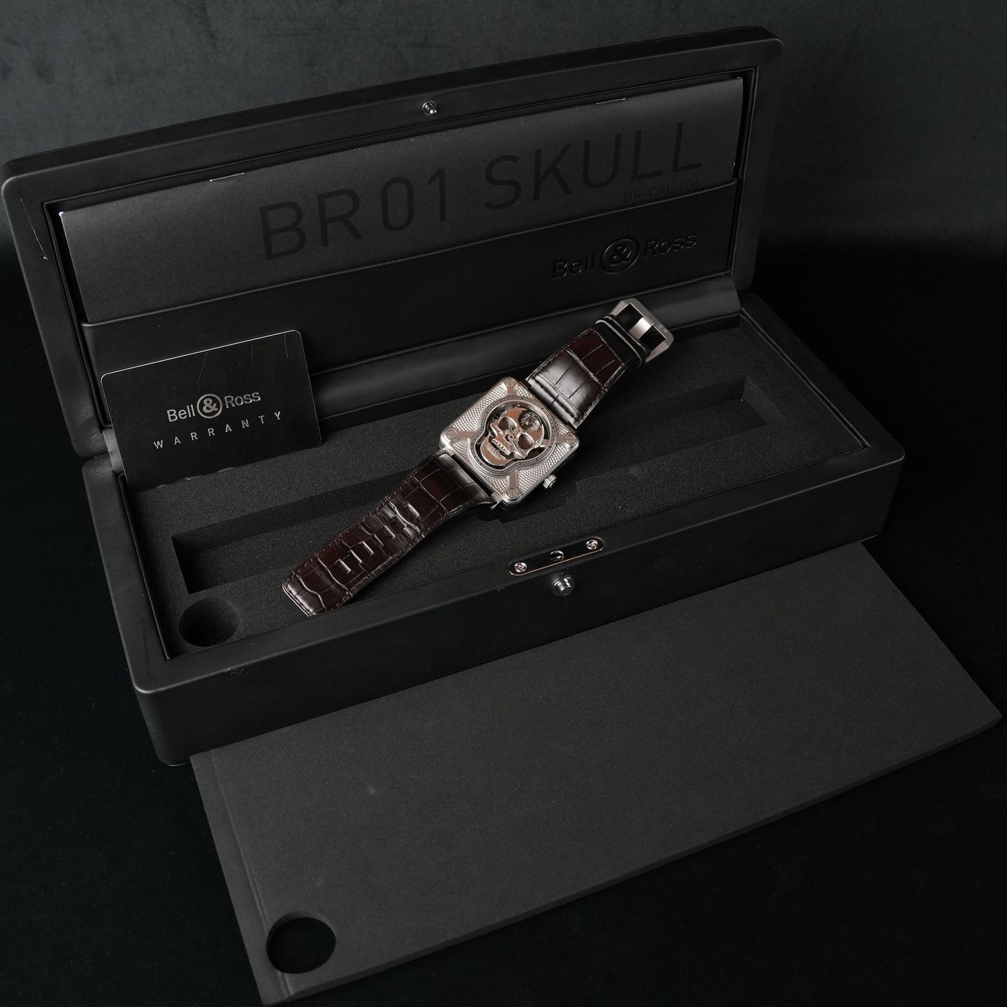 Bell & Ross BR 01 BR01-SKULL-SK (2018) - Zilver wijzerplaat 46mm Staal (8/8)