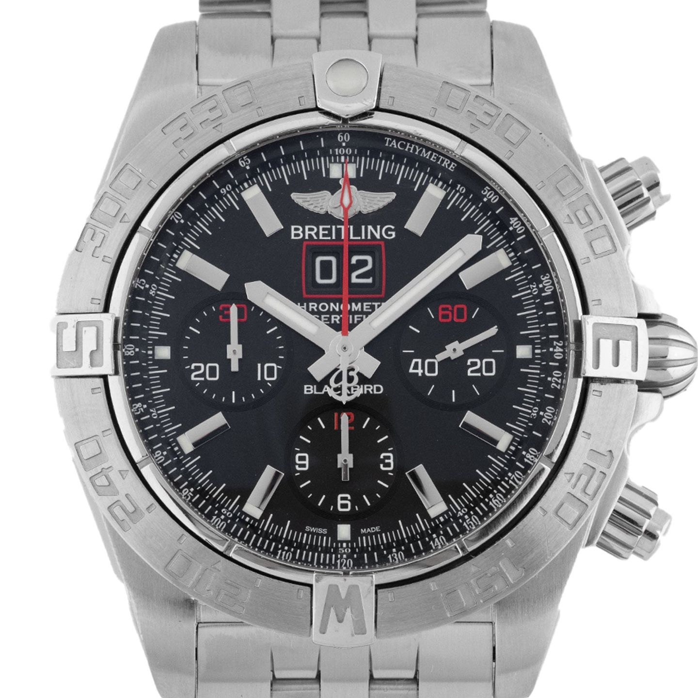 Breitling Blackbird A44360 (Onbekend (willekeurig serienummer)) - Zwart wijzerplaat 44mm Staal (2/5)