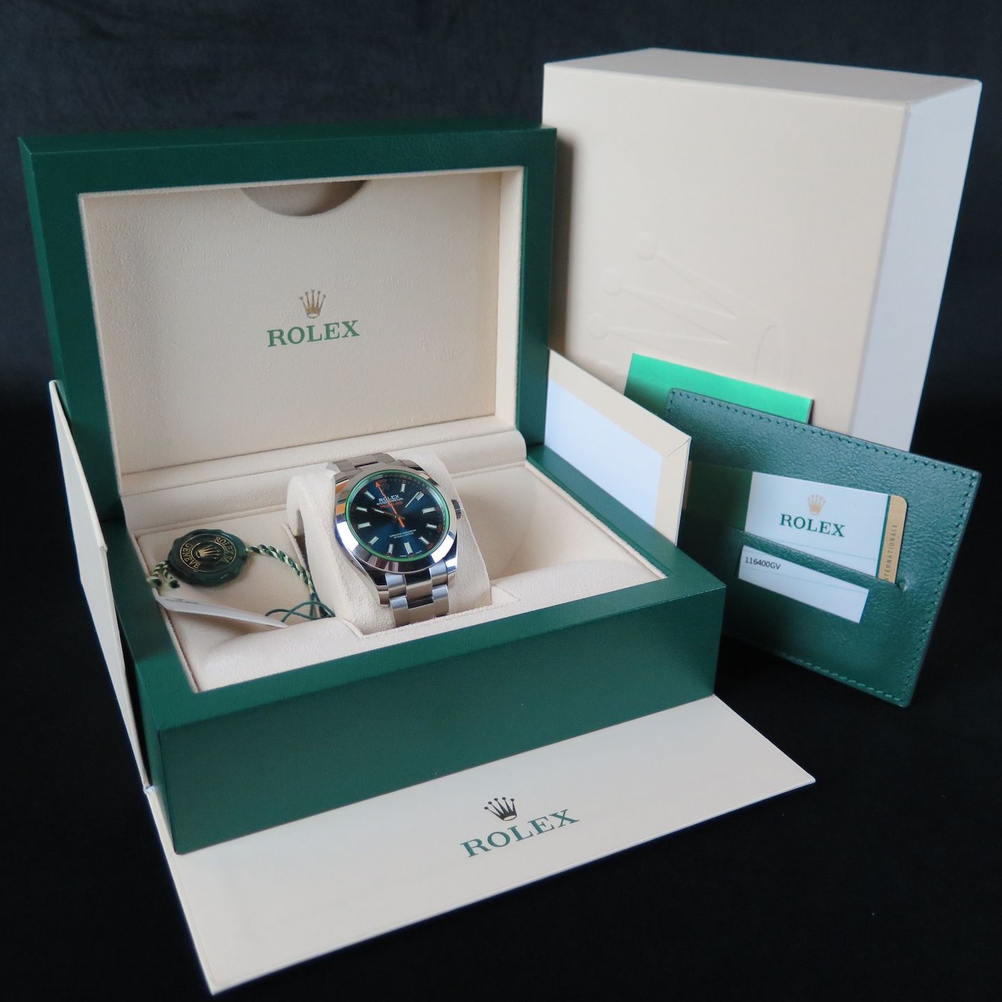 Rolex Milgauss 116400GV (2019) - Blue dial 40 mm Steel case (8/8)