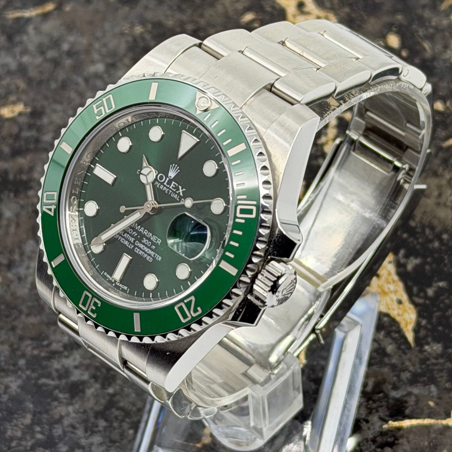 Rolex Submariner Date 116610LV (2016) - Green dial 40 mm Steel case (6/8)