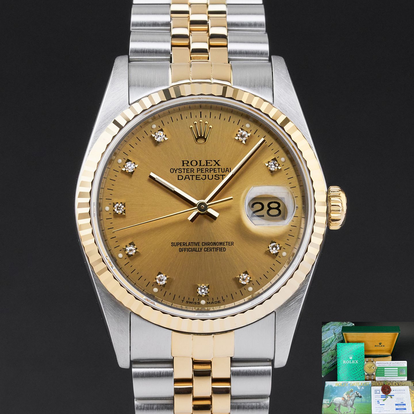 Rolex Datejust 36 16233 (1988) - 36 mm Gold/Steel case (1/8)