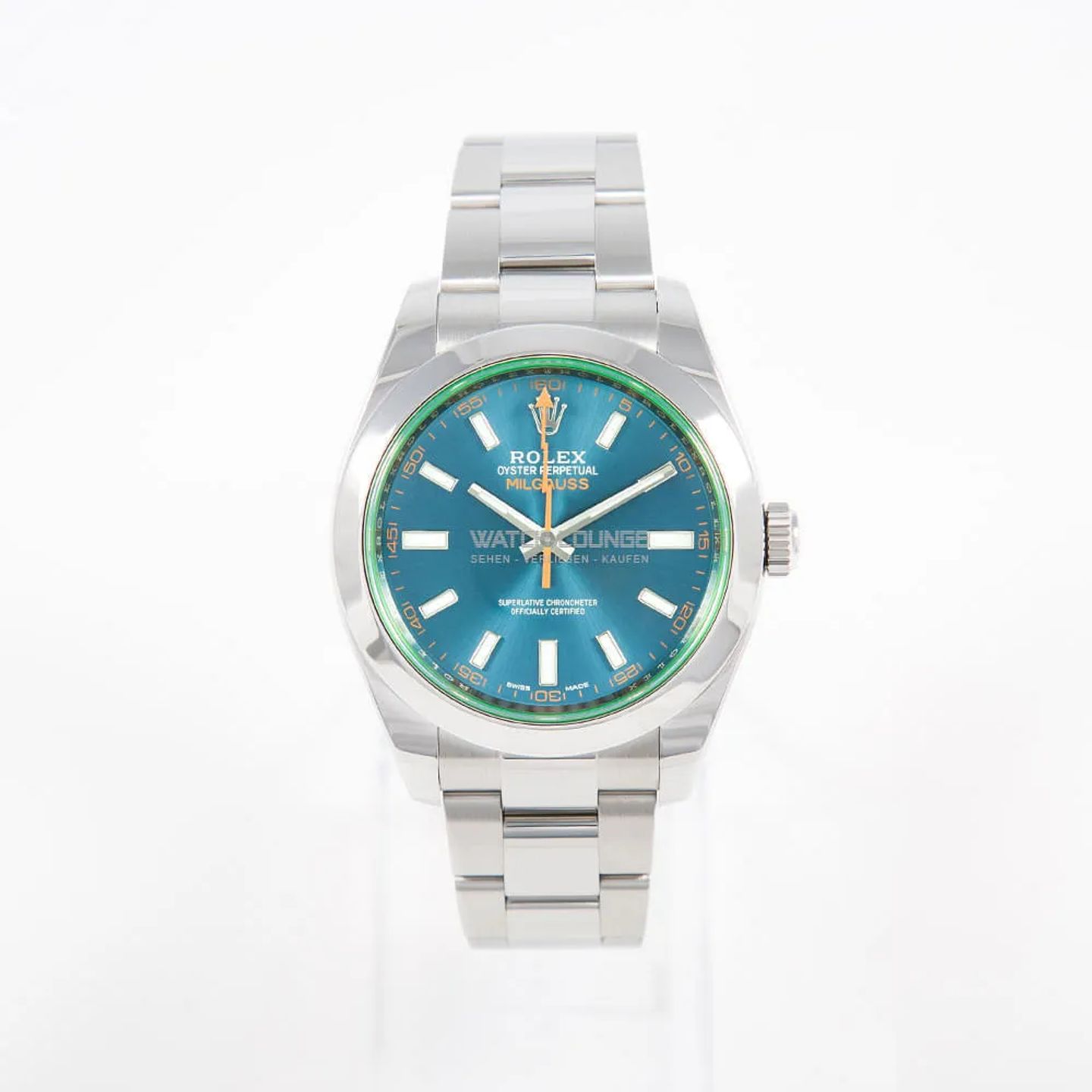 Rolex Milgauss 116400GV (2022) - Blue dial 40 mm Steel case (3/8)