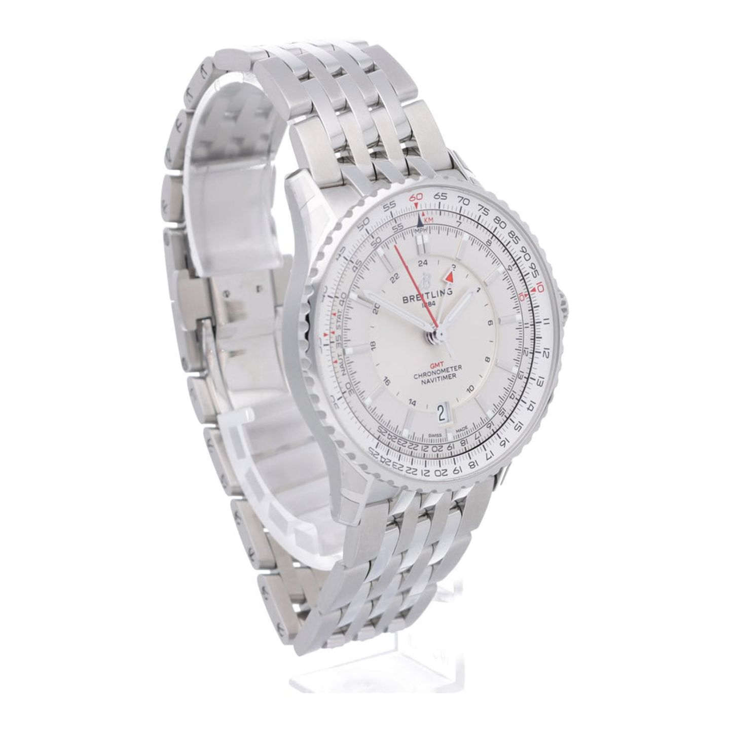 Breitling Navitimer GMT A32310211G1A1 (2025) - Zilver wijzerplaat 41mm Staal (8/8)