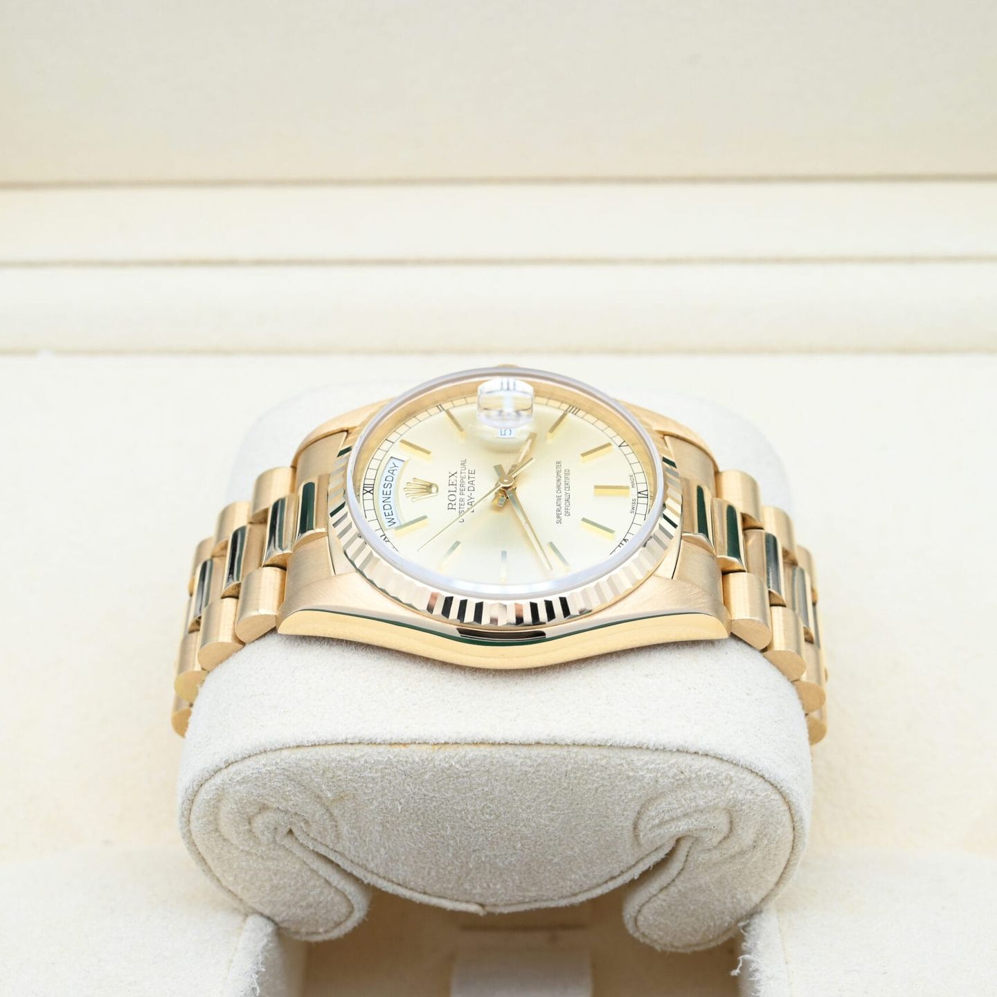 Rolex Day-Date 36 18238 (1989) - Champagne dial 36 mm Yellow Gold case (3/7)