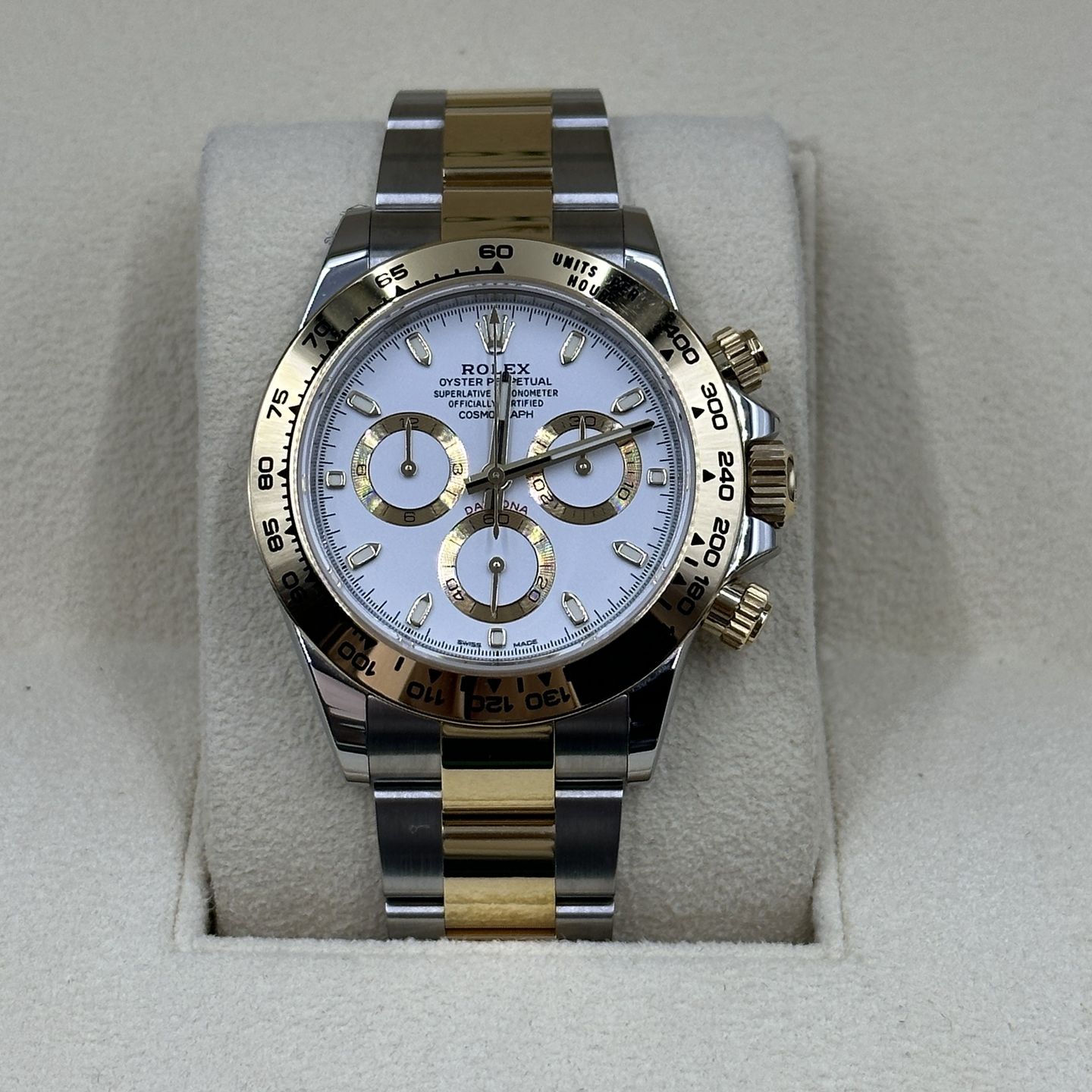 Rolex Daytona 116503 (Unknown (random serial)) - White dial 40 mm Steel case (3/8)