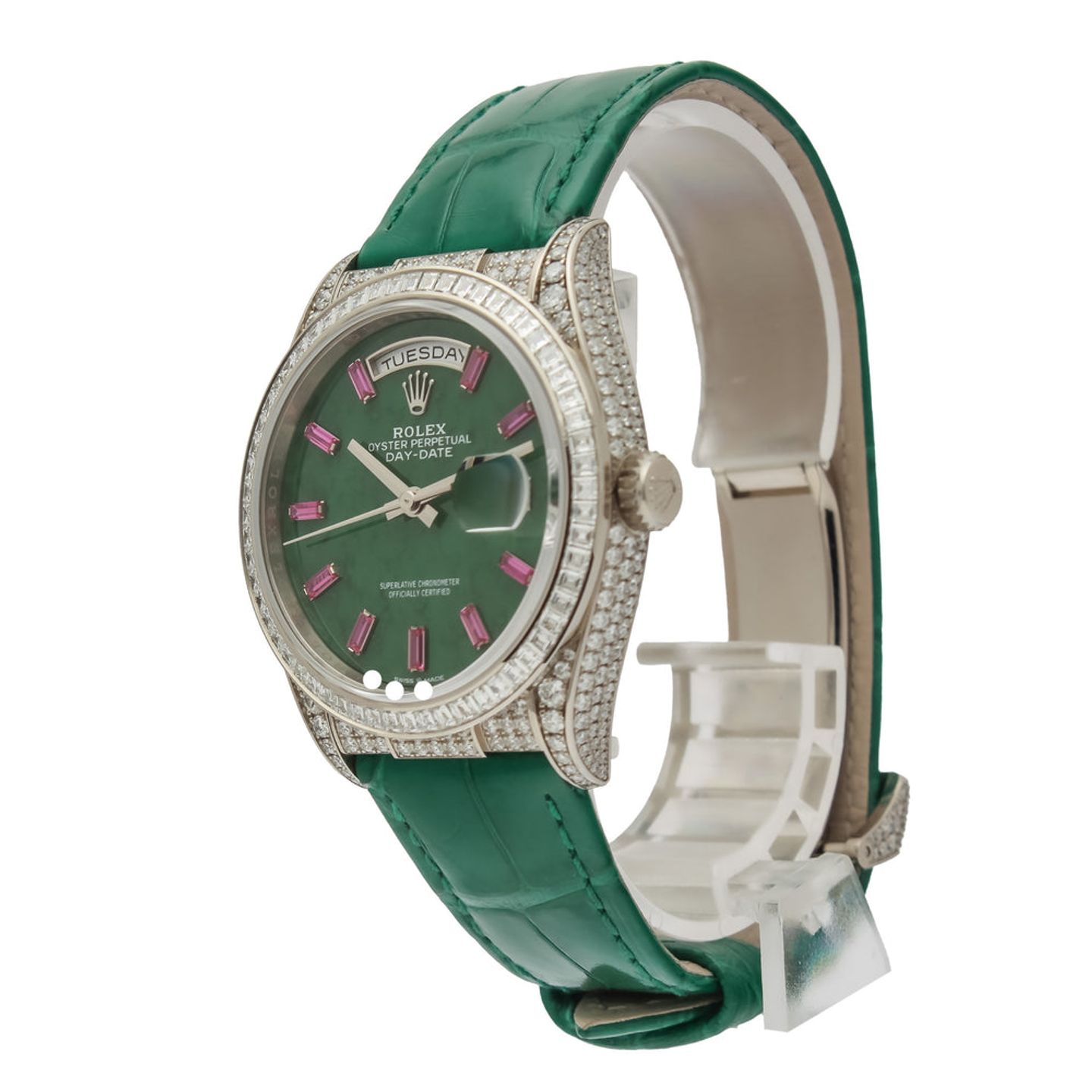 Rolex Day-Date 36 128459TBR (2024) - Groen wijzerplaat 36mm Witgoud (3/6)