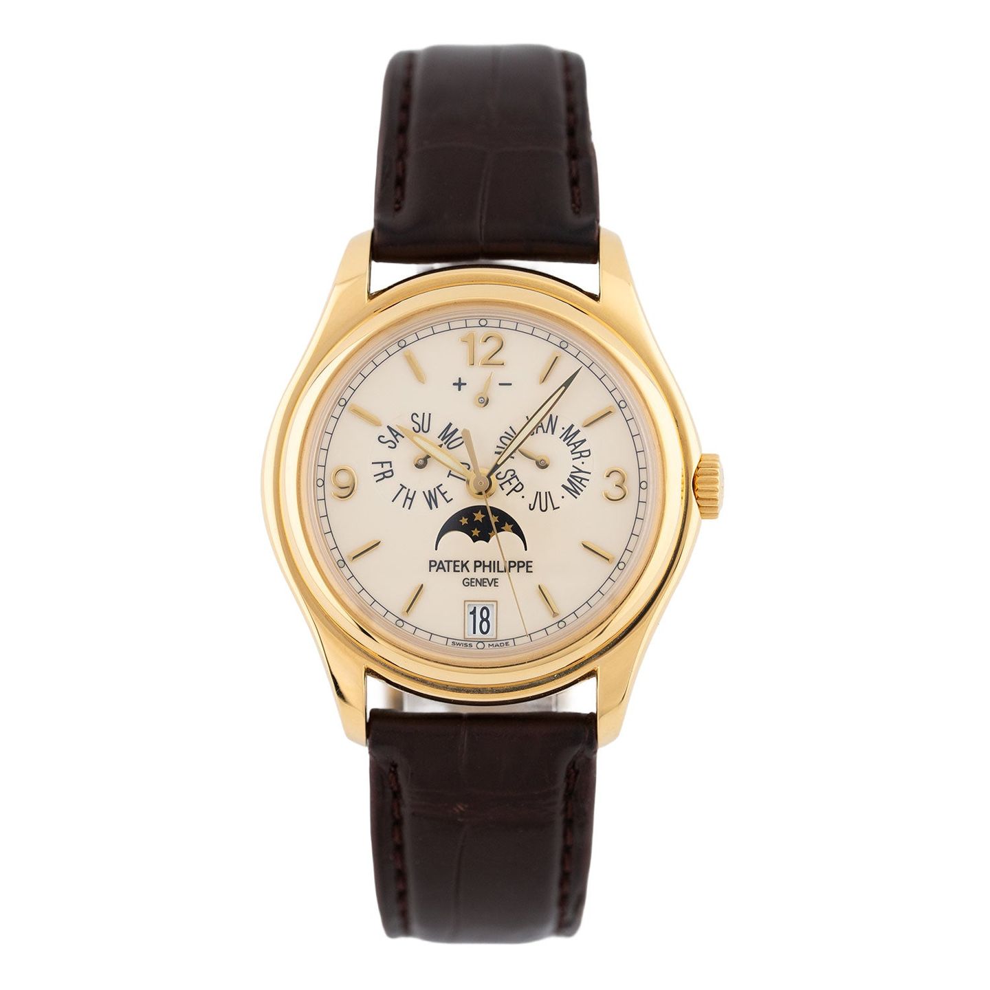 Patek Philippe Annual Calendar 5146J-001 (2013) - Beige dial 39 mm Yellow Gold case (1/7)