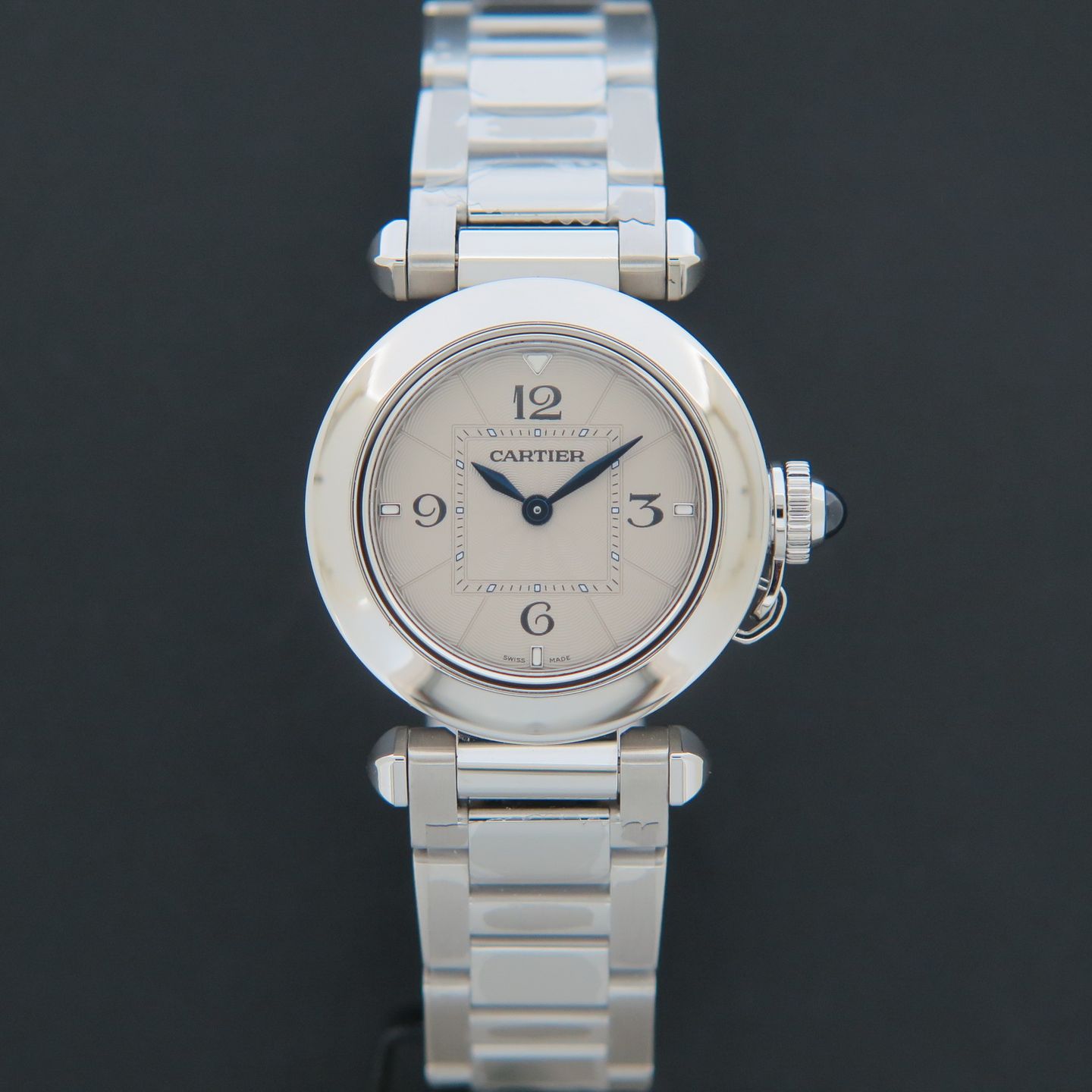 Cartier Pasha WSPA0021 (2022) - Silver dial 30 mm Steel case (3/4)