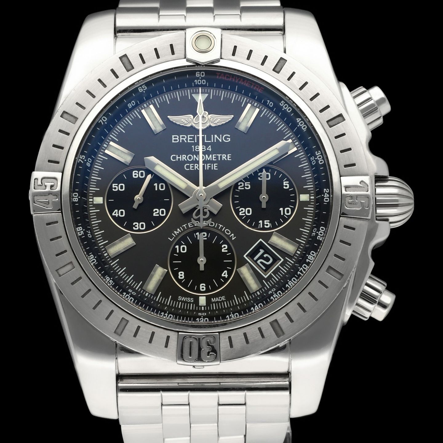 Breitling Chronomat 44 AB0115 (2019) - Grey dial 44 mm Steel case (1/8)