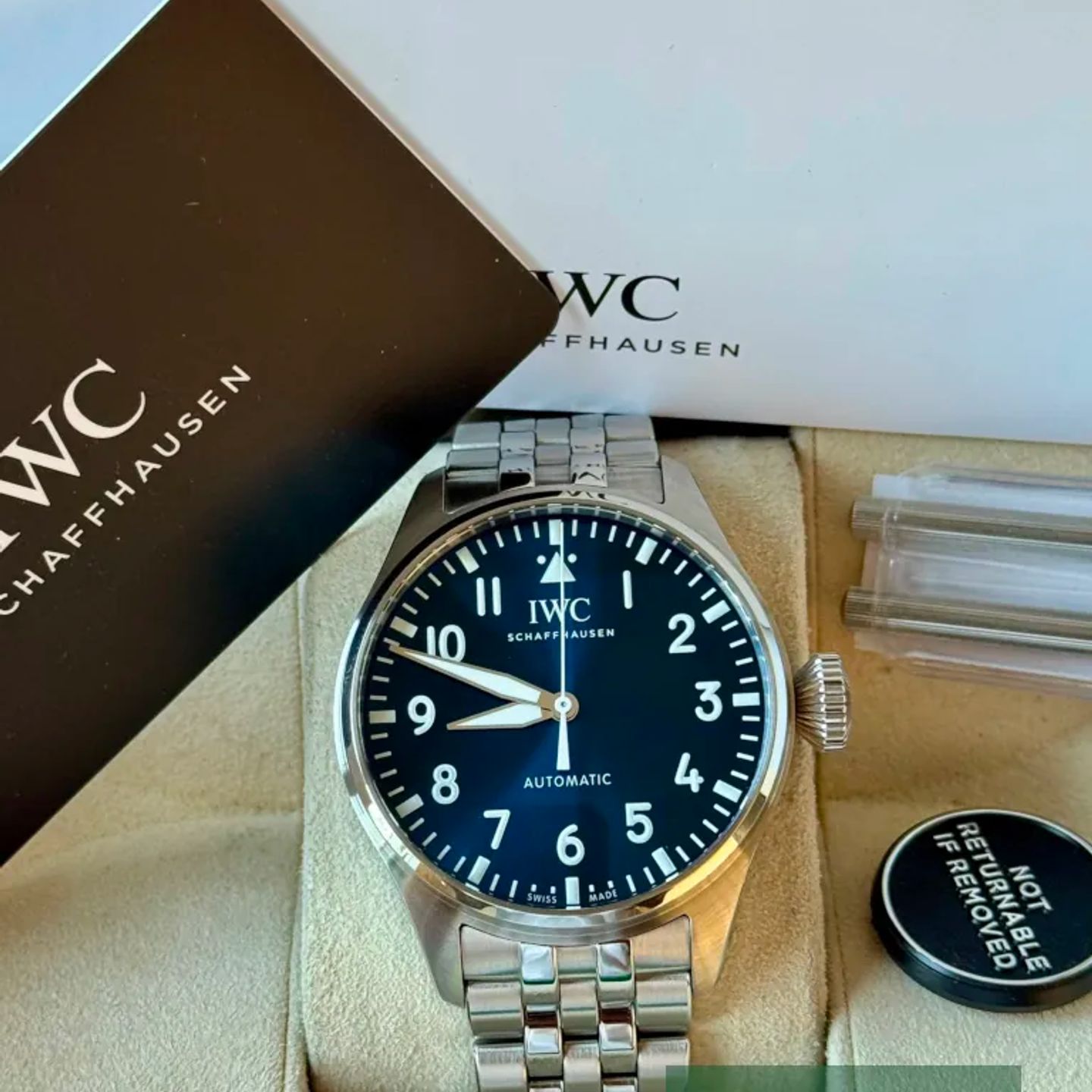 IWC Big Pilot IW329304 (Unknown (random serial)) - Blue dial 43 mm Steel case (5/5)