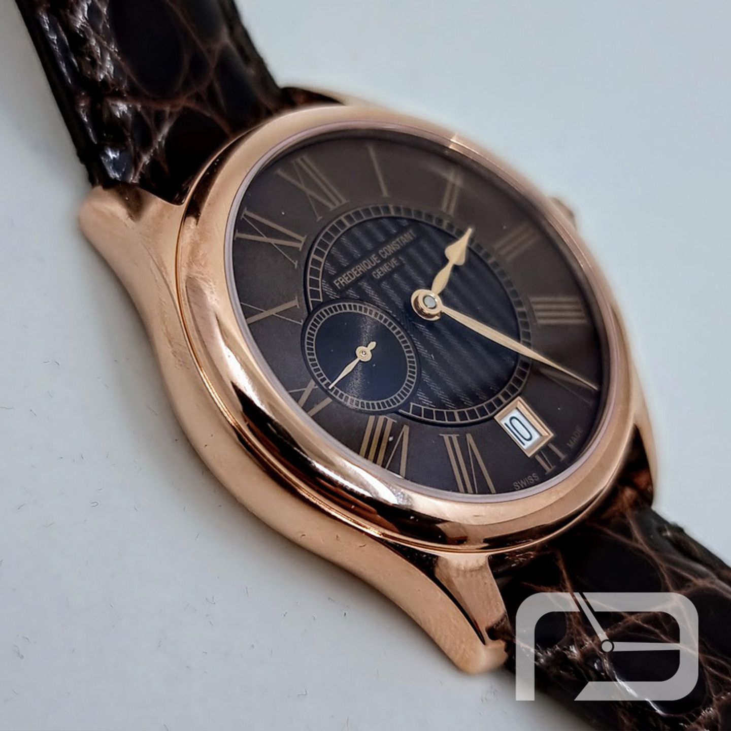 Frederique Constant Ladies Automatic FC-318MPC3B4 (2024) - Brown dial 36 mm Gold/Steel case (4/8)