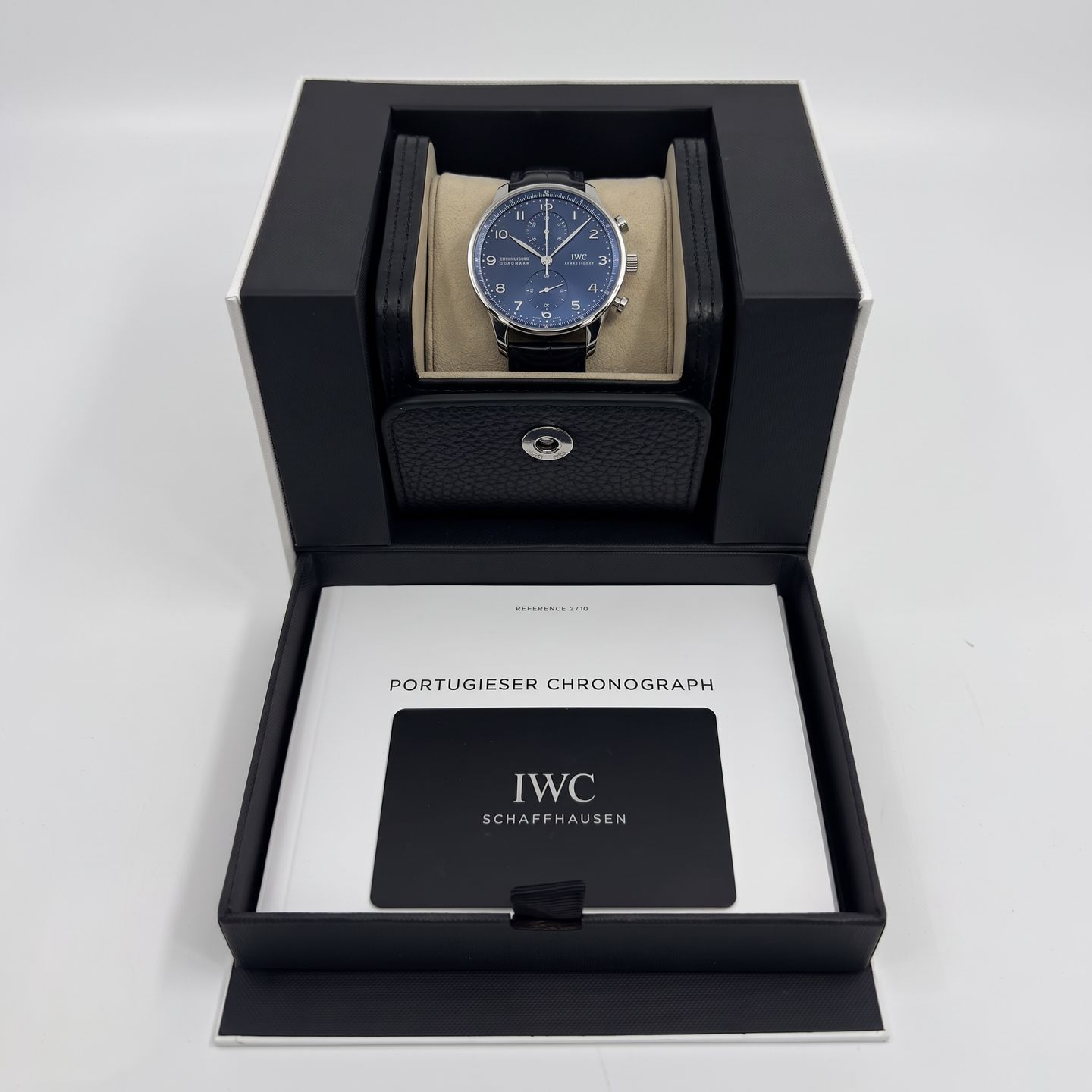 IWC Portuguese Chronograph IW371606 (Unknown (random serial)) - Blue dial 41 mm Steel case (5/5)