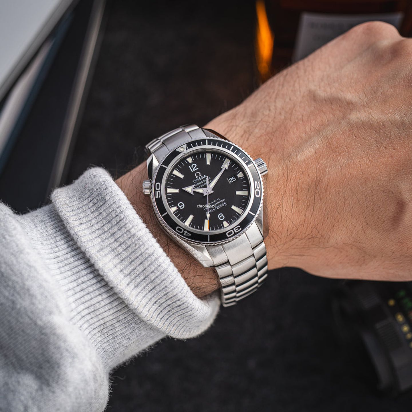 Omega Seamaster Planet Ocean 2201.50.00 (2011) - Zwart wijzerplaat 42mm Staal (4/8)