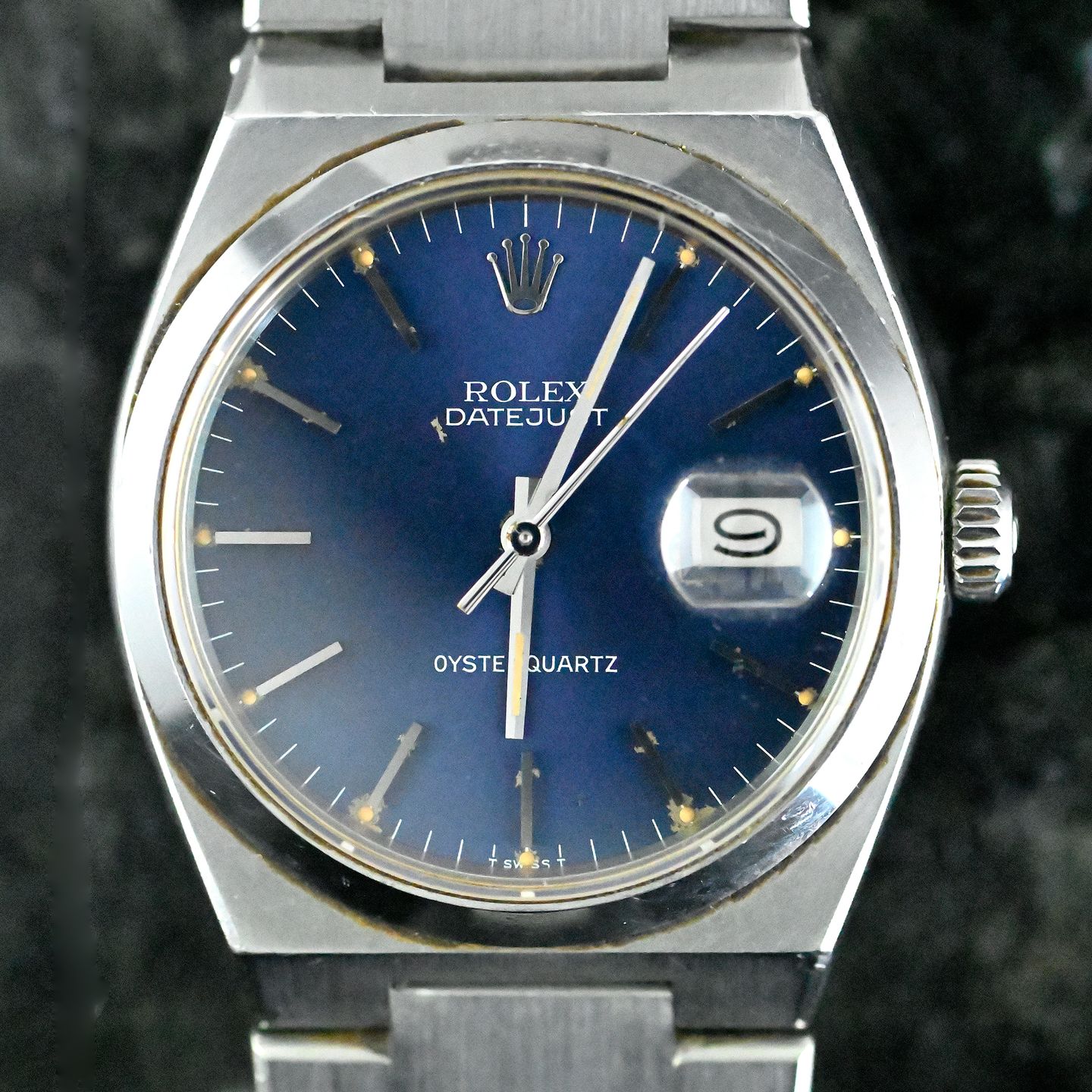 Rolex Datejust Oysterquartz 17000 (1979) - Blue dial 36 mm Steel case (2/8)