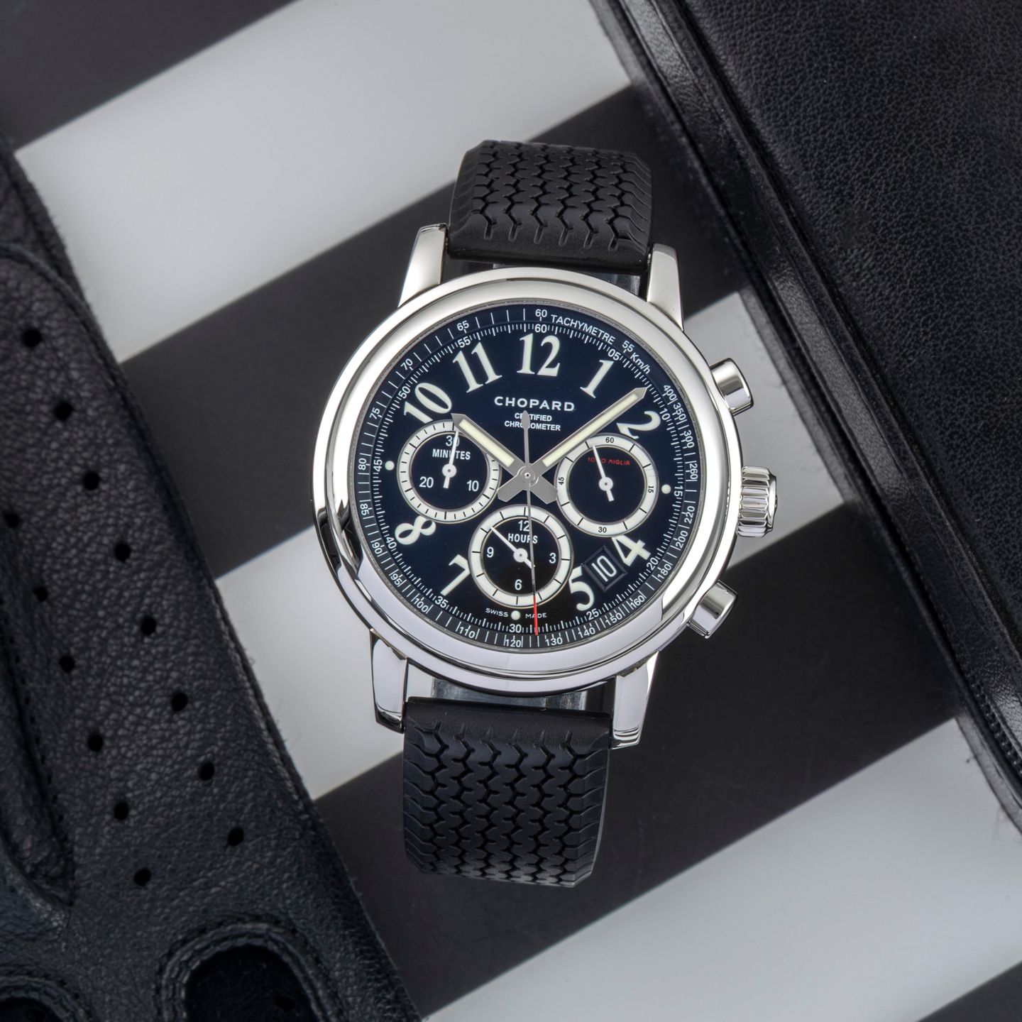 Chopard Mille Miglia 8511 (2009) - Grey dial 42 mm Steel case (1/8)