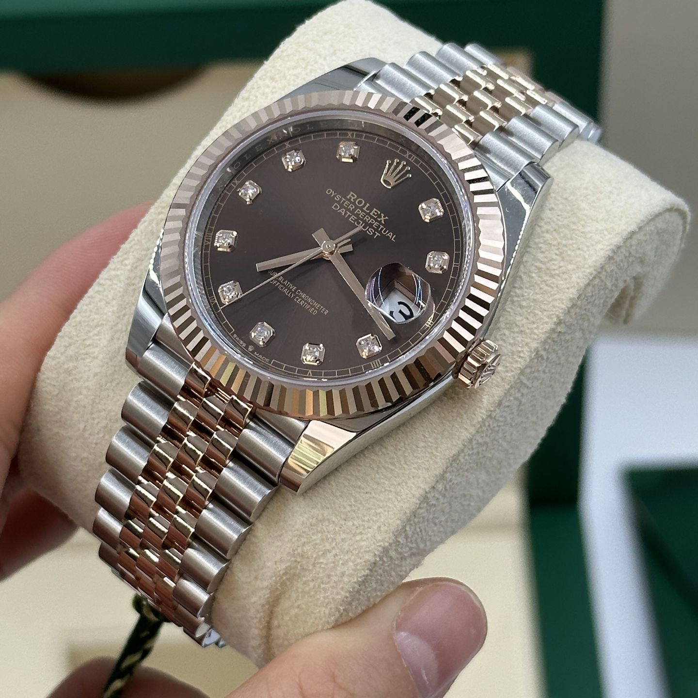 Rolex Datejust 41 126331 (Onbekend (willekeurig serienummer)) - Bruin wijzerplaat 41mm Staal (7/8)