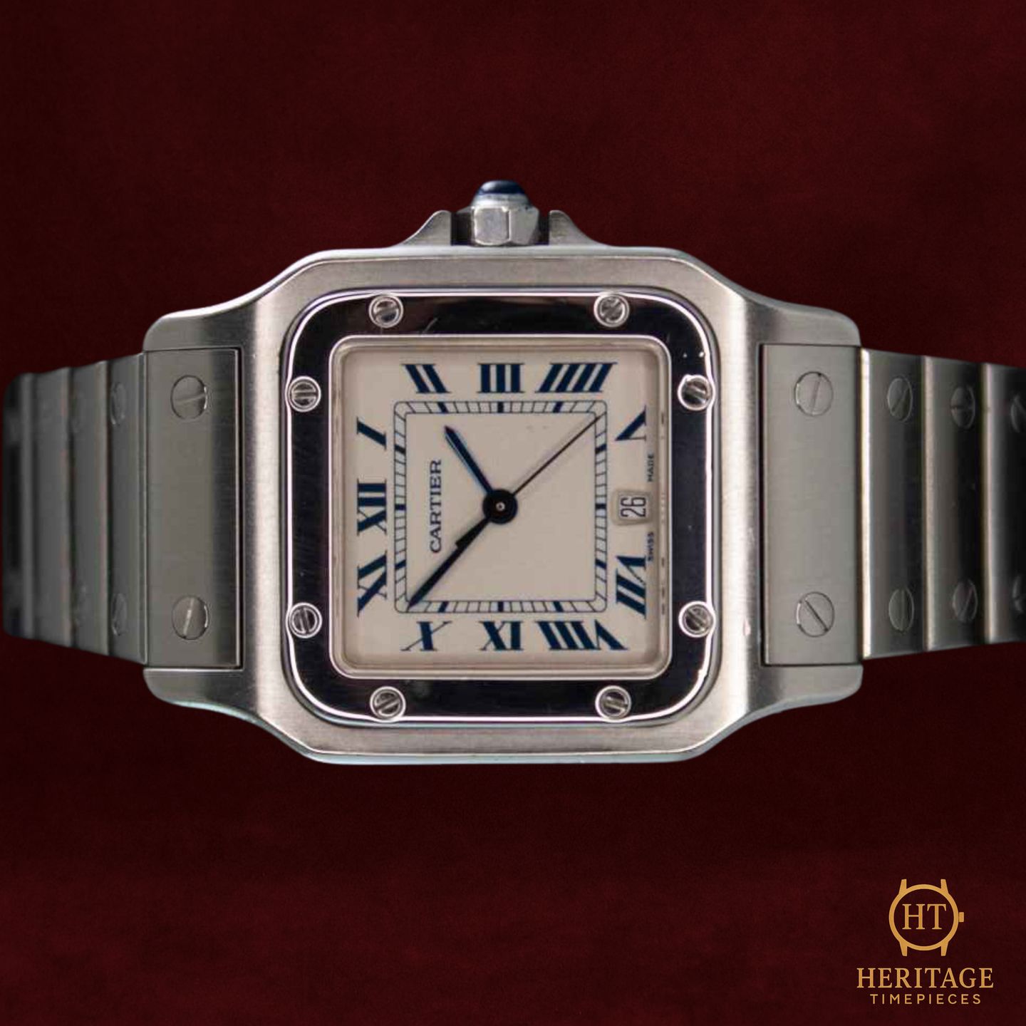 Cartier Santos Galbée 1564 (Unknown (random serial)) - 29 mm Steel case (5/8)