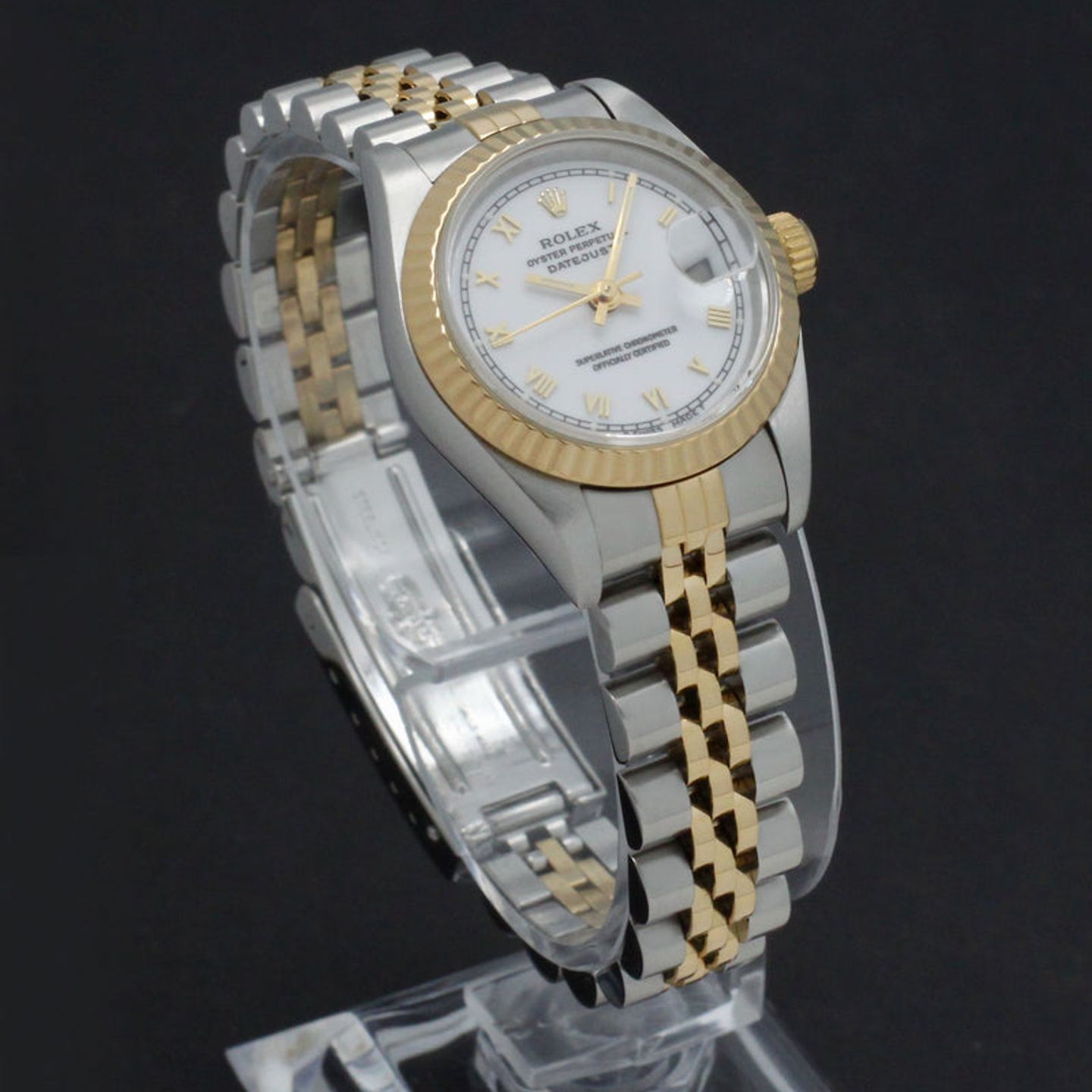 Rolex Lady-Datejust 69173 (1996) - White dial 26 mm Gold/Steel case (4/7)