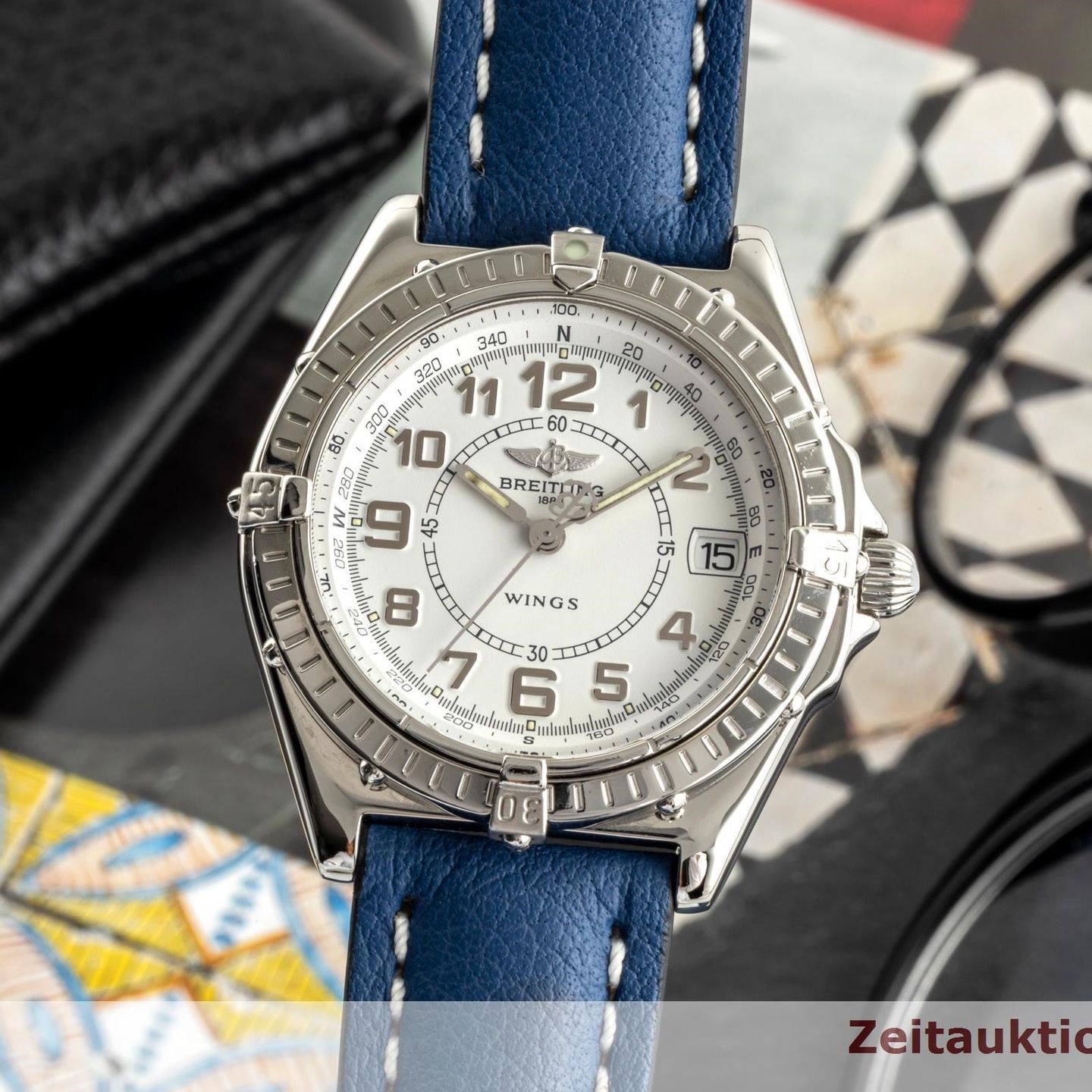 Breitling Wings Lady A66050 (1998) - White dial 36 mm Steel case (3/8)