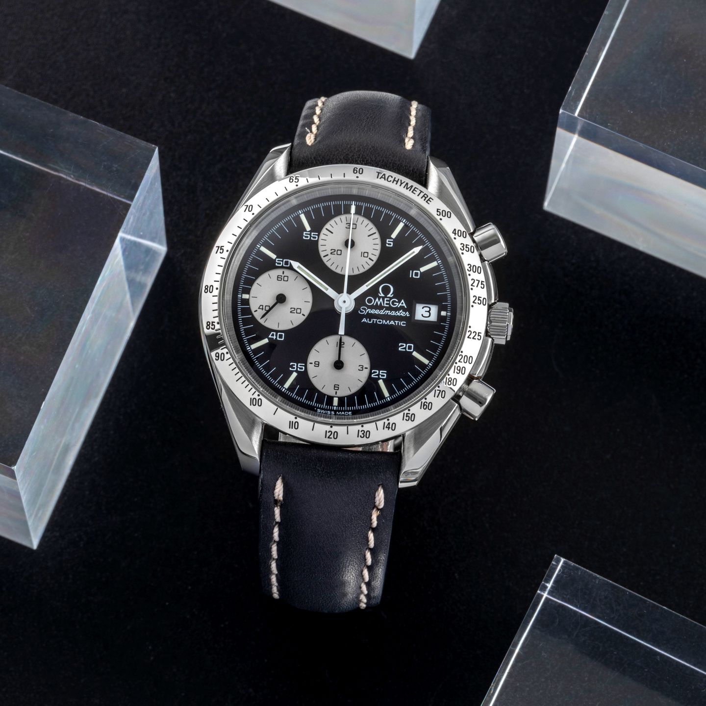 Omega Speedmaster Date 3511.50.00 (1999) - Black dial 39 mm Steel case (1/8)