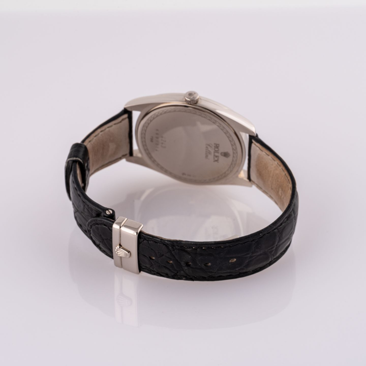 Rolex Cellini Danaos 4243 (2001) - Black dial 38 mm White Gold case (7/8)