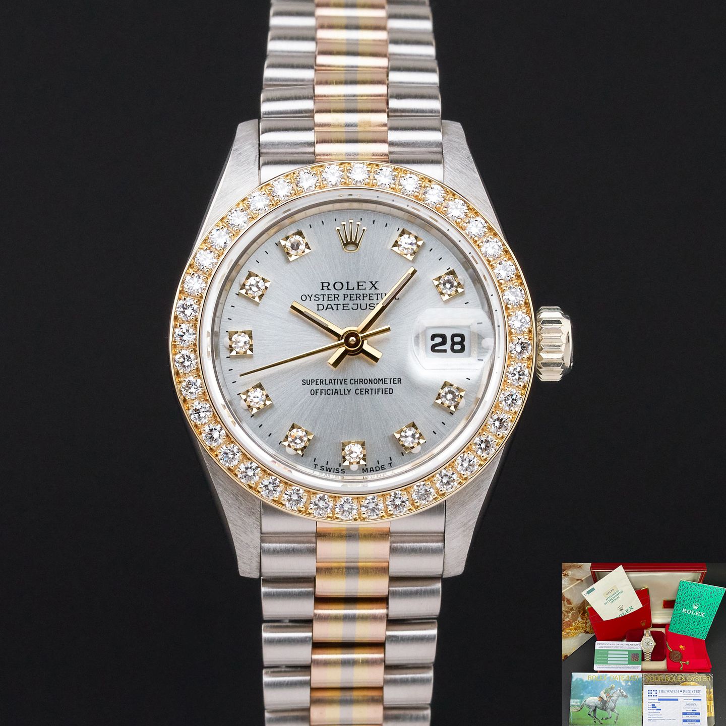 Rolex Lady-Datejust 69139 (1990) - 26 mm White Gold case (1/8)