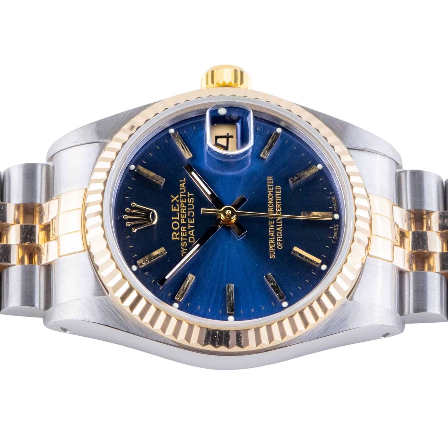 Rolex Datejust 31 68273 (1991) - Blue dial 31 mm Gold/Steel case (5/8)