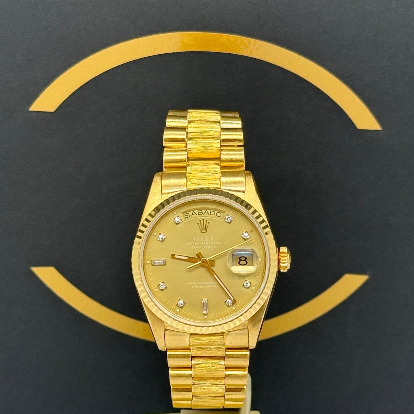 Rolex Day-Date 36 18038 (1987) - Beige dial 36 mm Yellow Gold case (1/7)