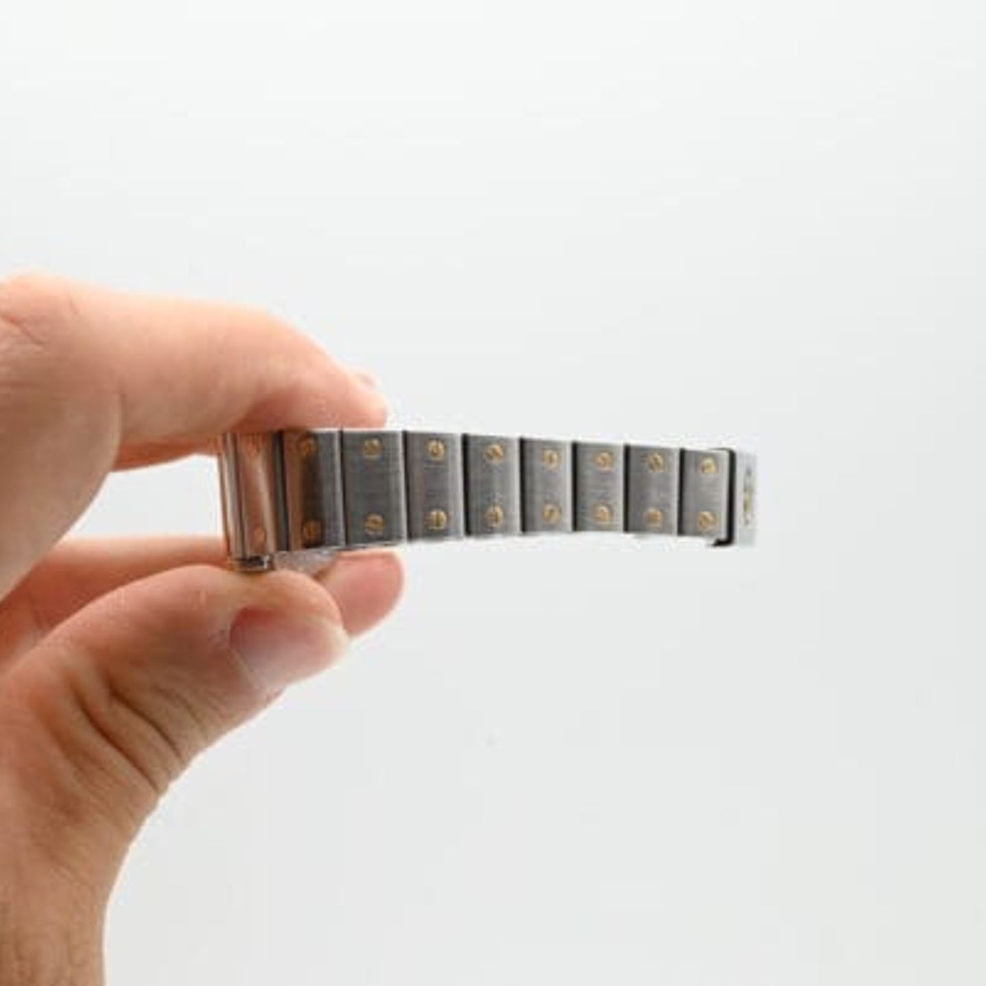 Cartier Santos Galbée 1567 (1999) - White dial 24 mm Gold/Steel case (8/8)